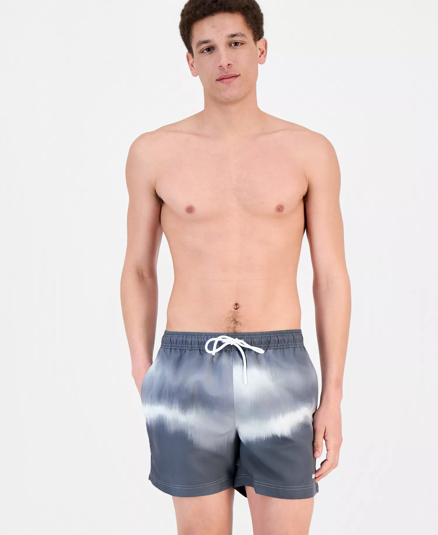 Men's Ombré 5" Swim Trunks - Gray Ombre - 2XL