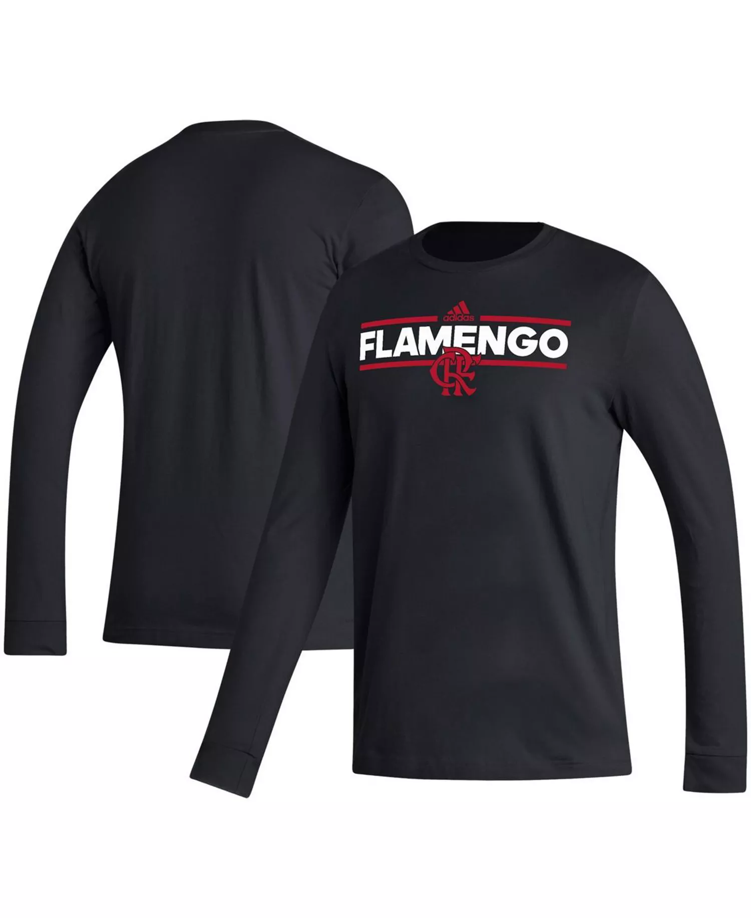 Men's Black CR Flamengo Dassler Long Sleeve T-shirt - Black - S