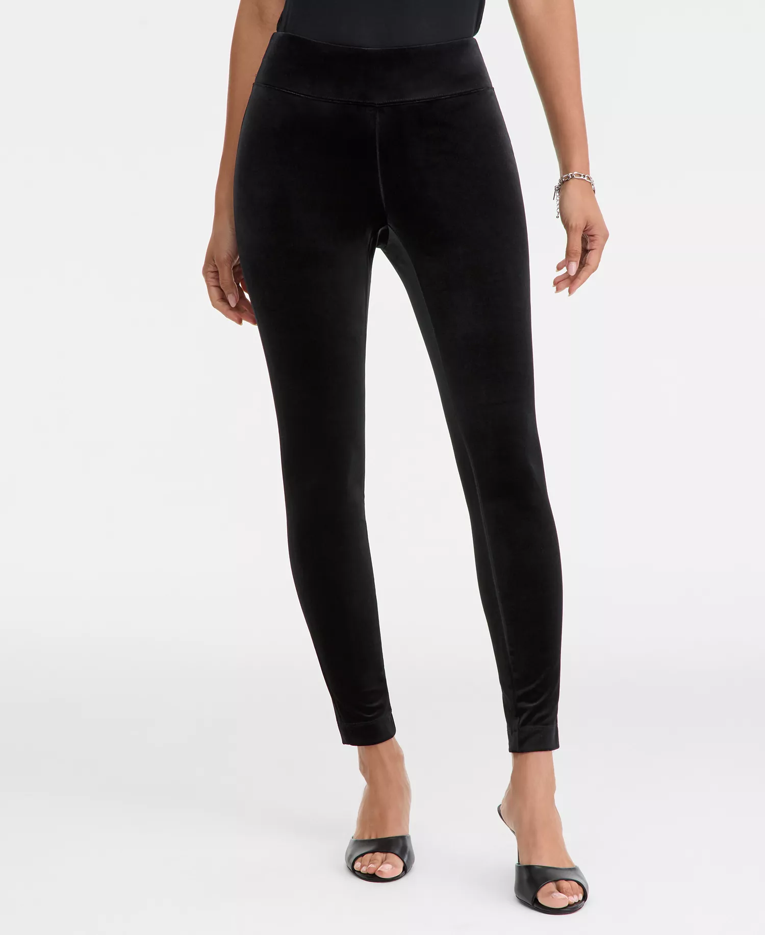 Women's Velvet Leggings, Macy's Exclusive - Deep Black - XS
