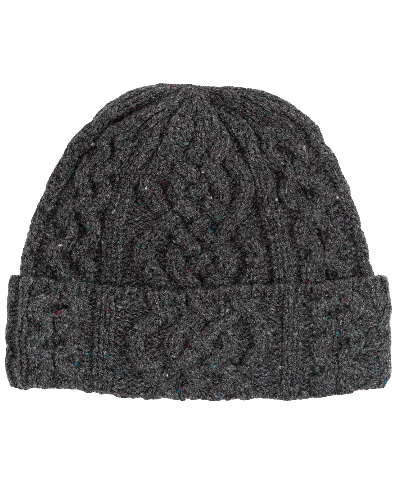 Men's Tweed Cable Cuff Beanie - Gray Hetaher - ONE SIZE
