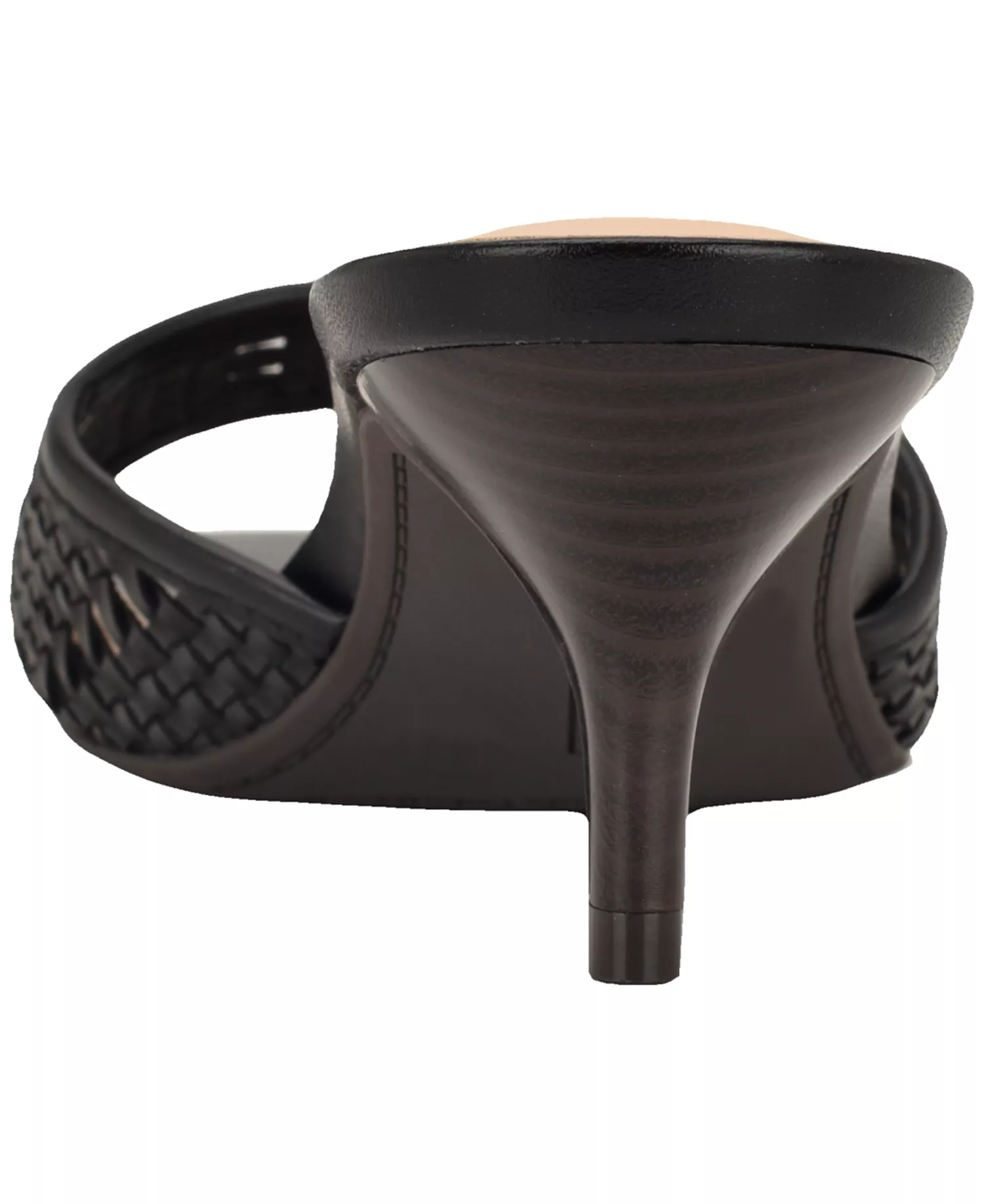 Women's Claihre Woven Kitten Heel Sandal - Black - 6.5M