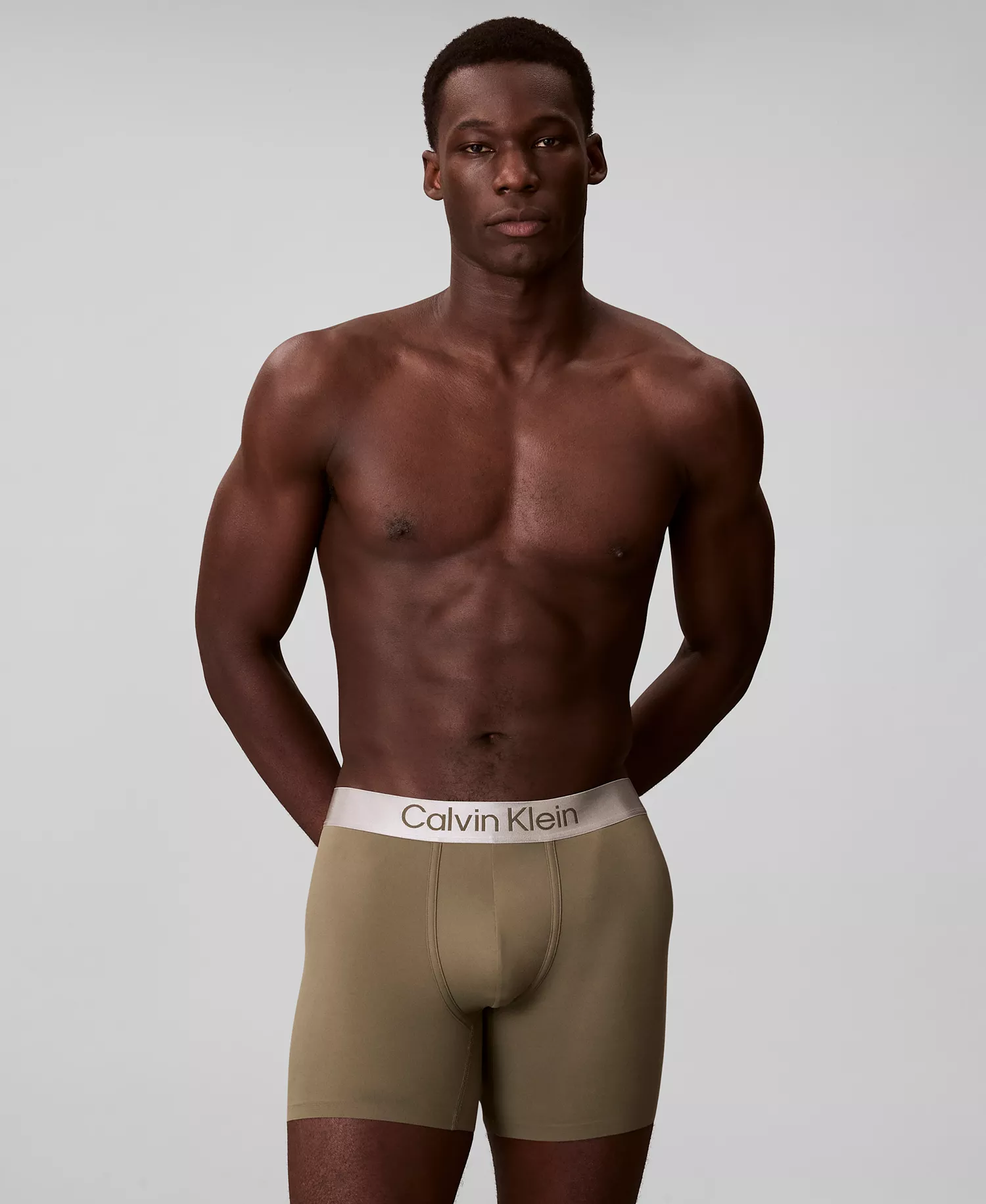 Men's Brushed Microfiber Stretch Boxer Brief - Brush Green - L