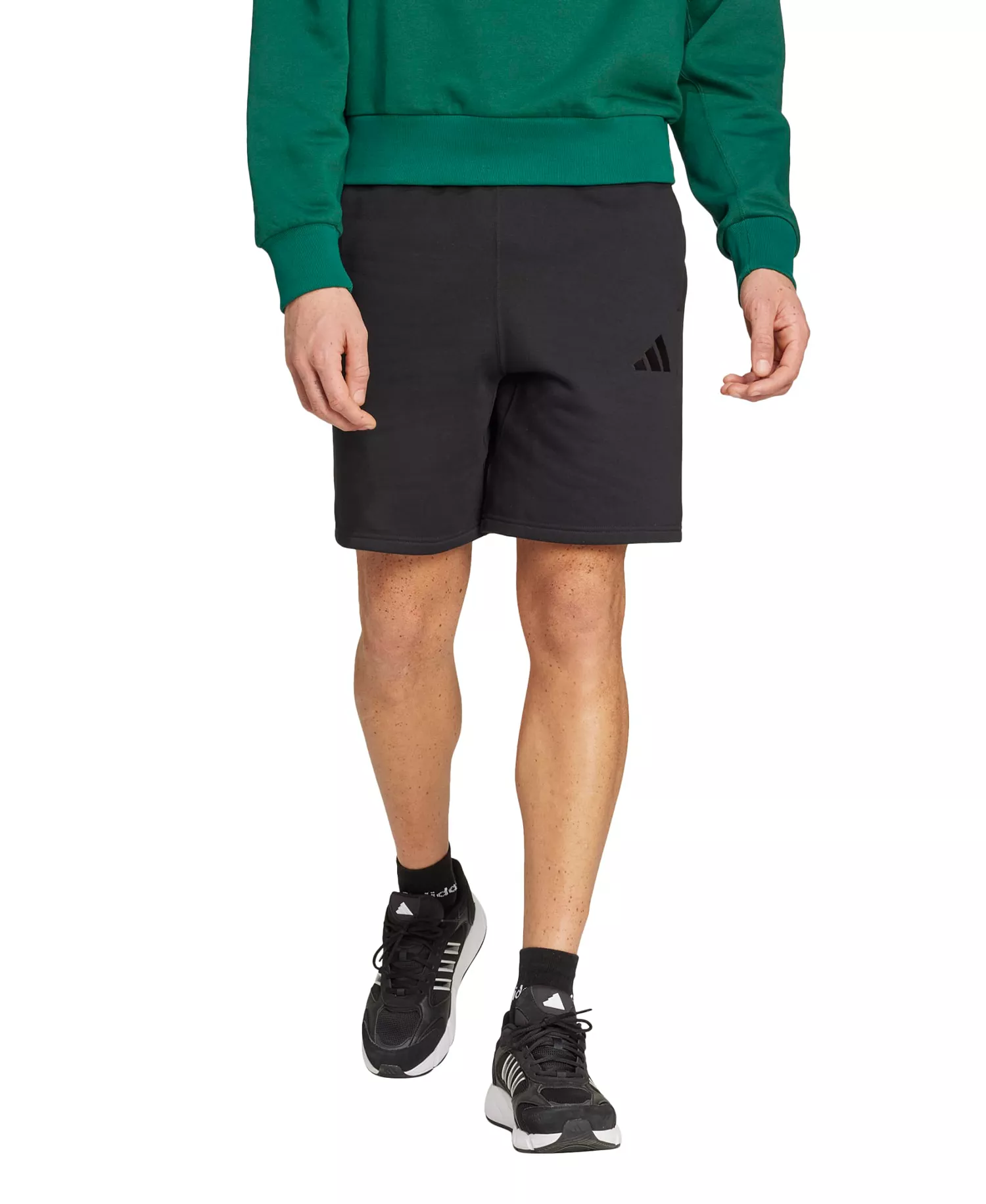 Men's Regular Fit Fleece Shorts - Black - S