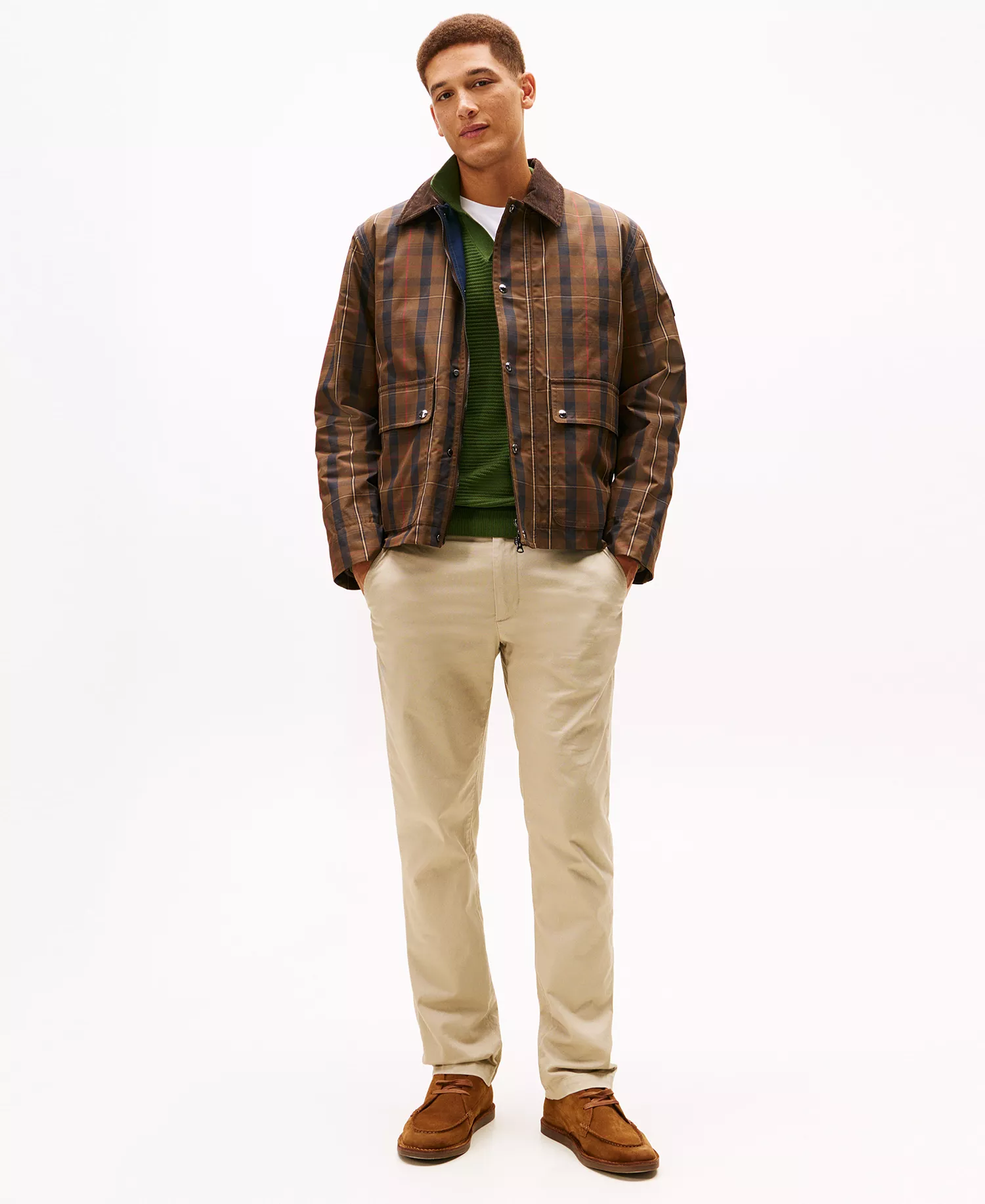 Men's Denton Printed Structure Slim Fit Pants - Beige - 29x30