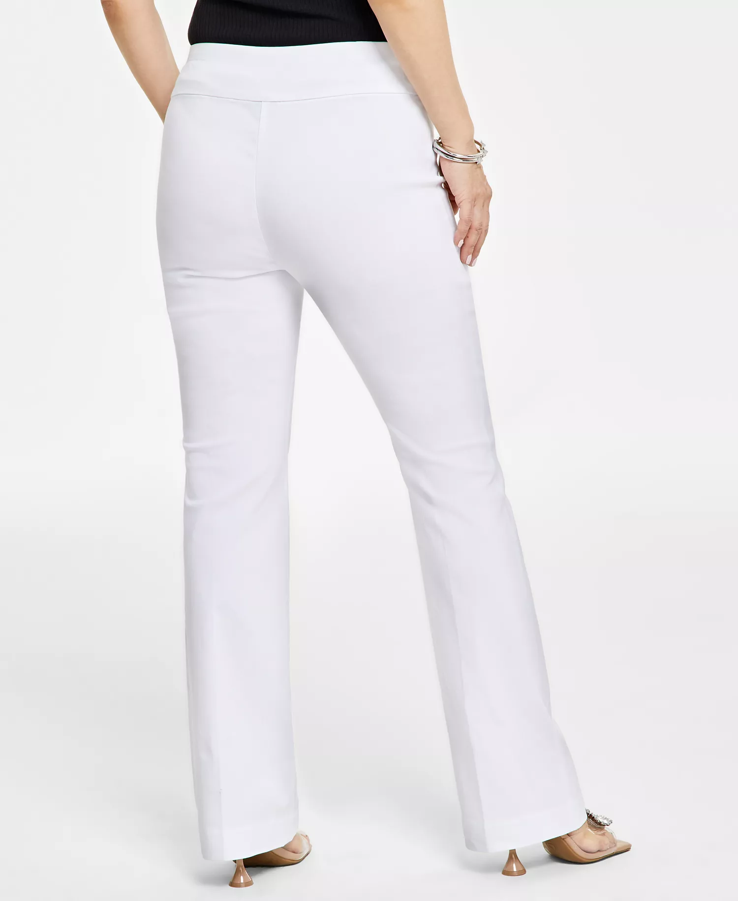 Petite Mid-Rise Bootcut Pants, Petite & Petite Short, Created for Macy's  - Bright White - 0P