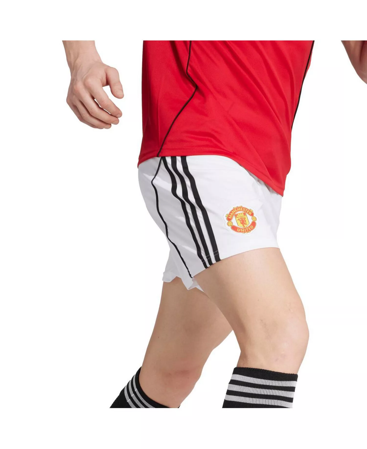Men's White Manchester United 2025/26 Home AEROREADY Replica Shorts - White - L