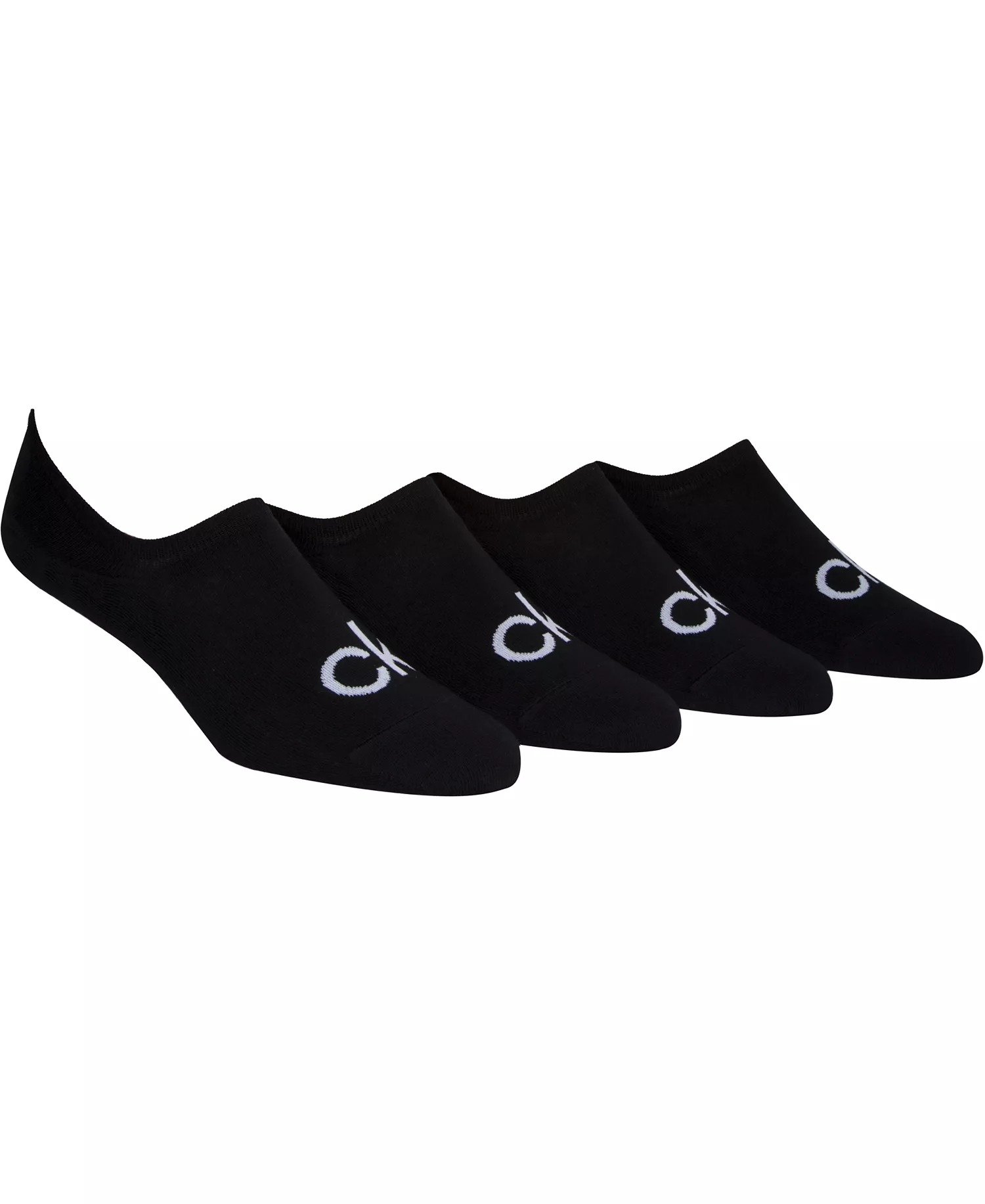 Men's 4-Pk. Logo Liner Socks - Black - 7-12