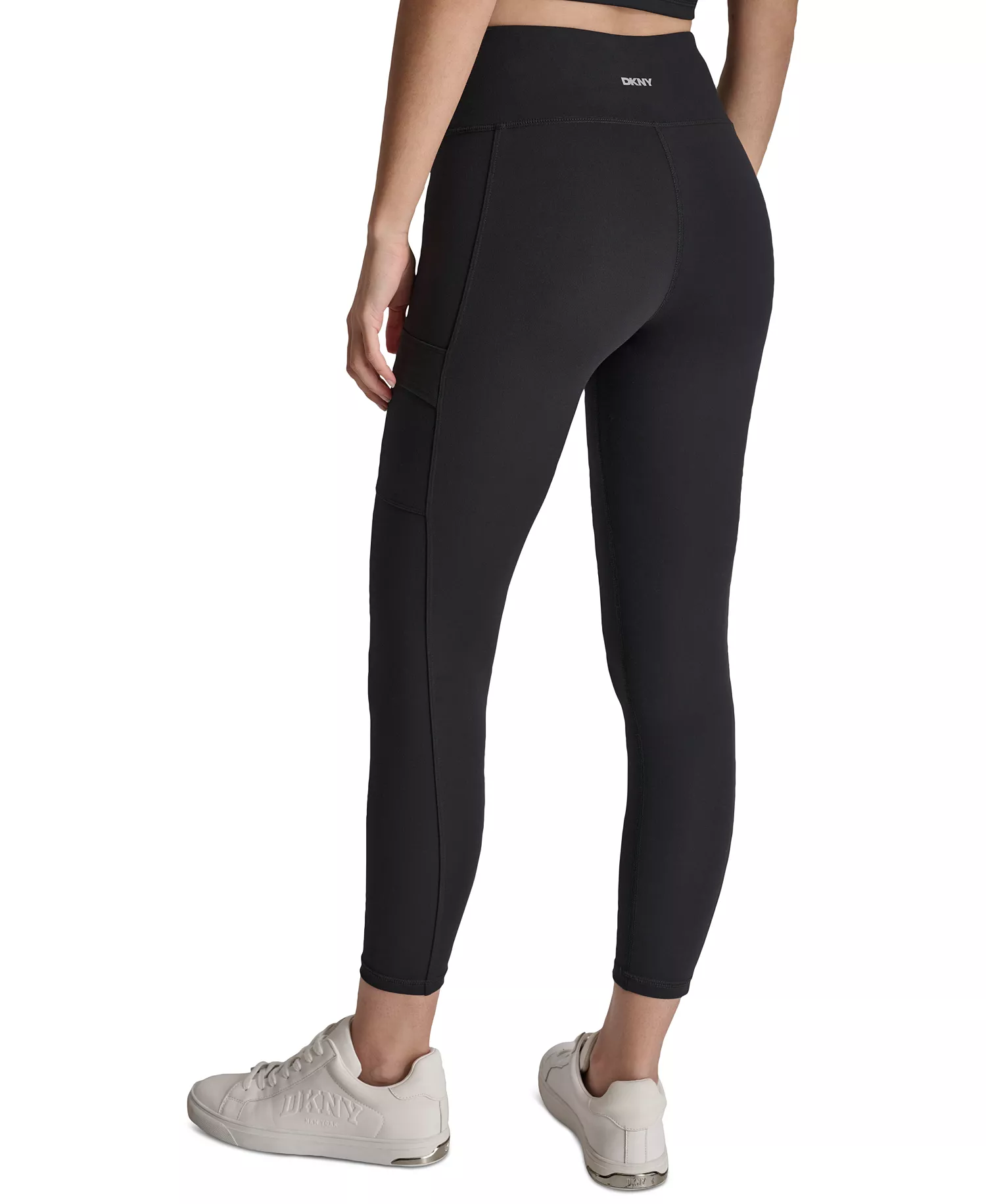 Women's High-Waisted 7/8 Cargo Leggings - Black - XS