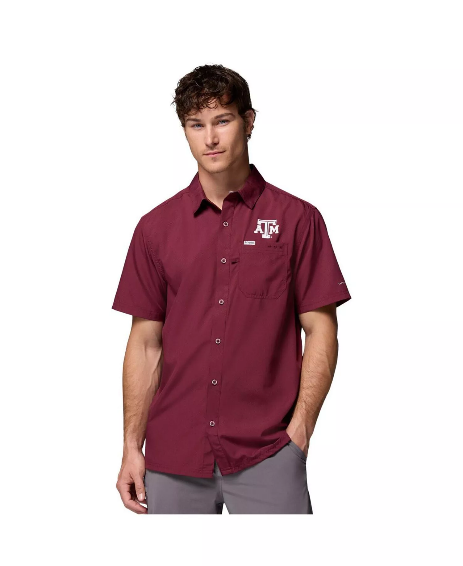 Men's Maroon Texas A M Aggies Slack Tide Camp Button-Up Shirt - Maroon - XXL