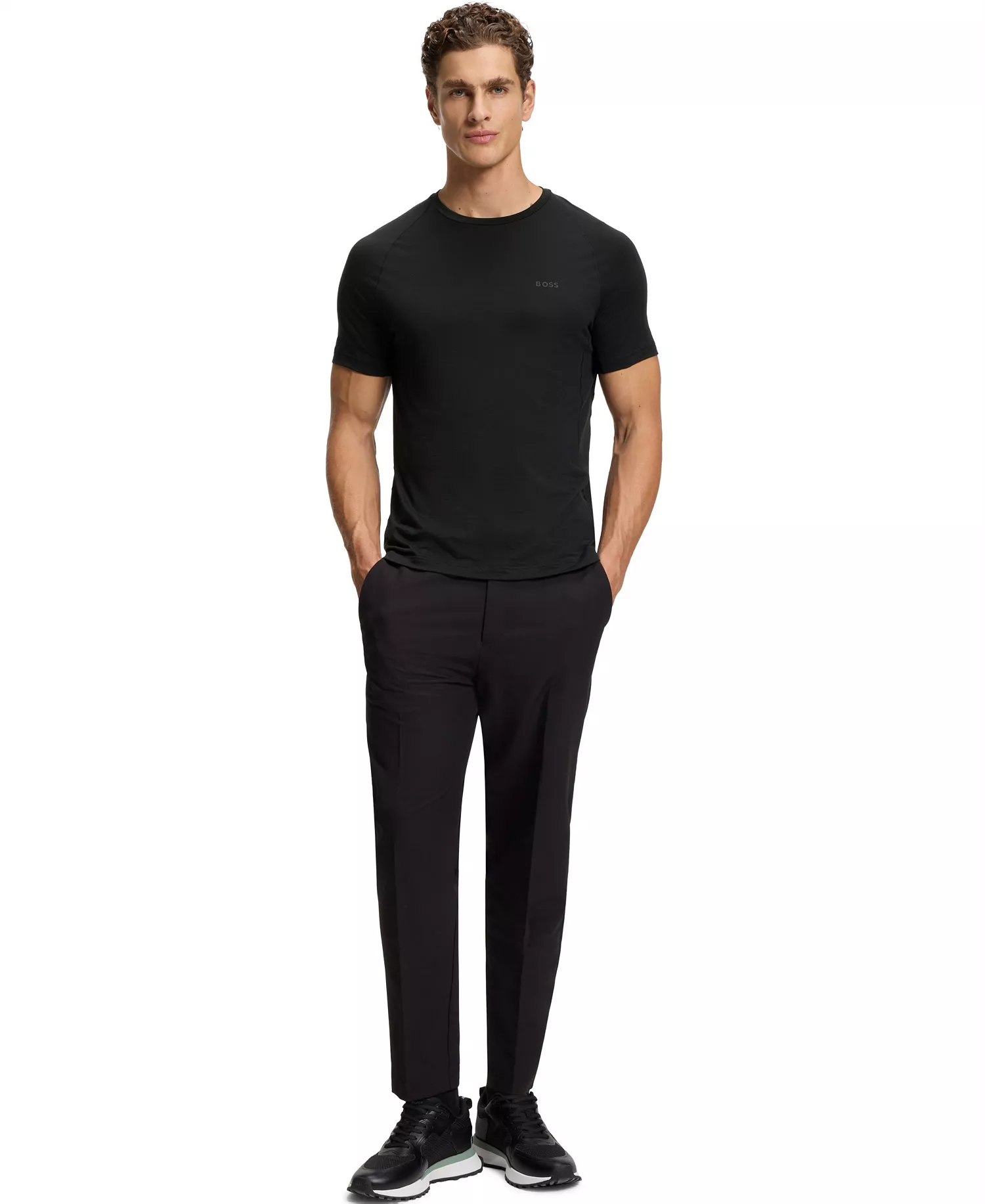 Men's Moisture Control Active Slim-Fit T-Shirt - Black - L