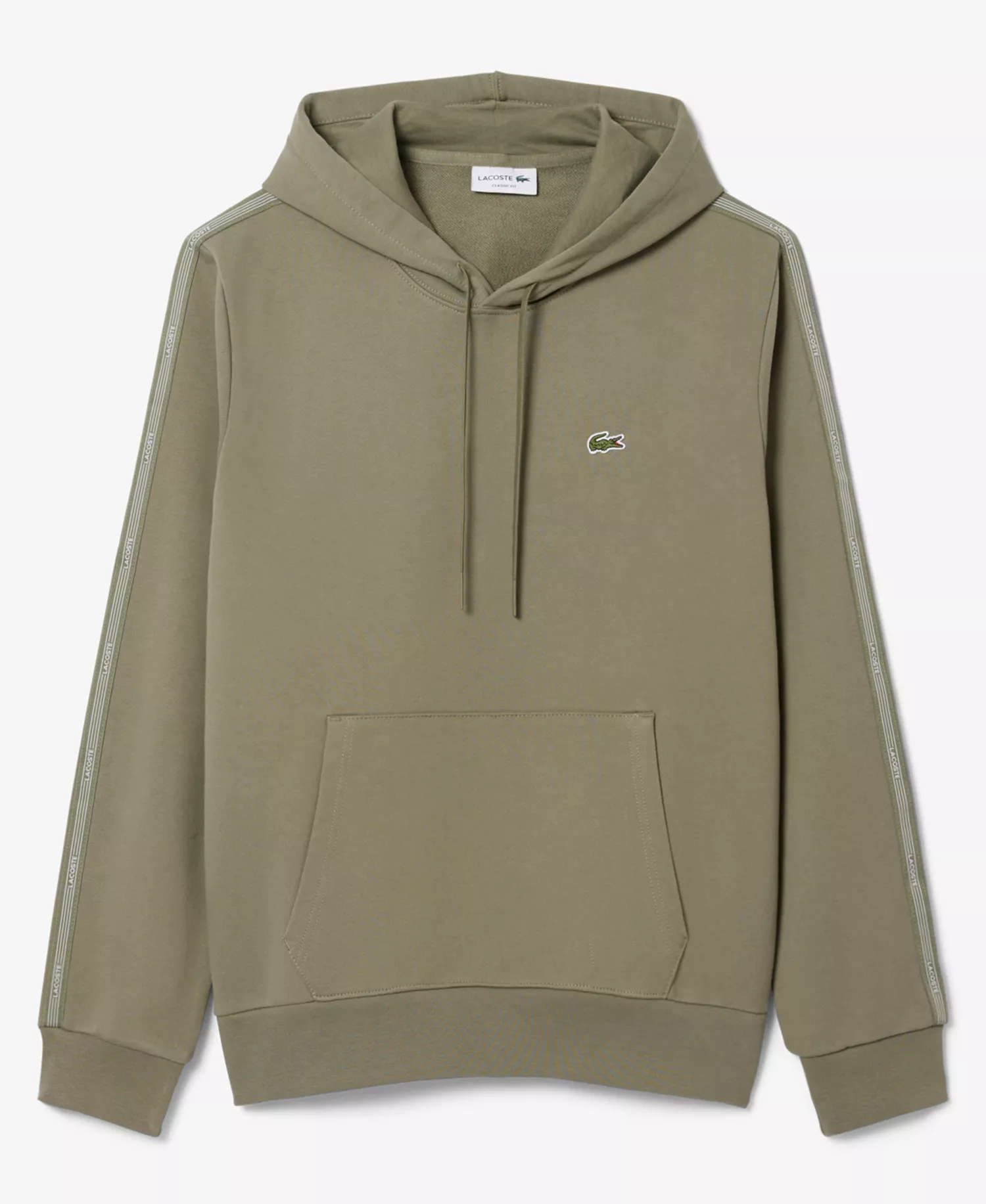 Men's Classic-Fit Logo Stripe Zipped Hoodie - Khaki - L