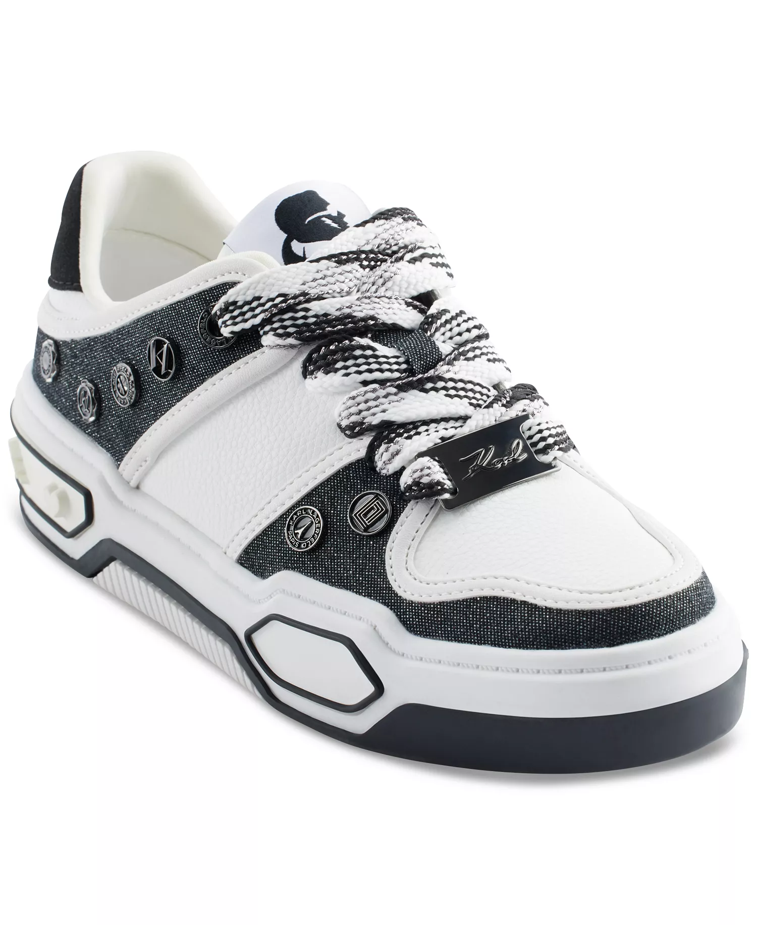 Women's Cyndra Lace Up Sneakers - Black/ Bright White - 11