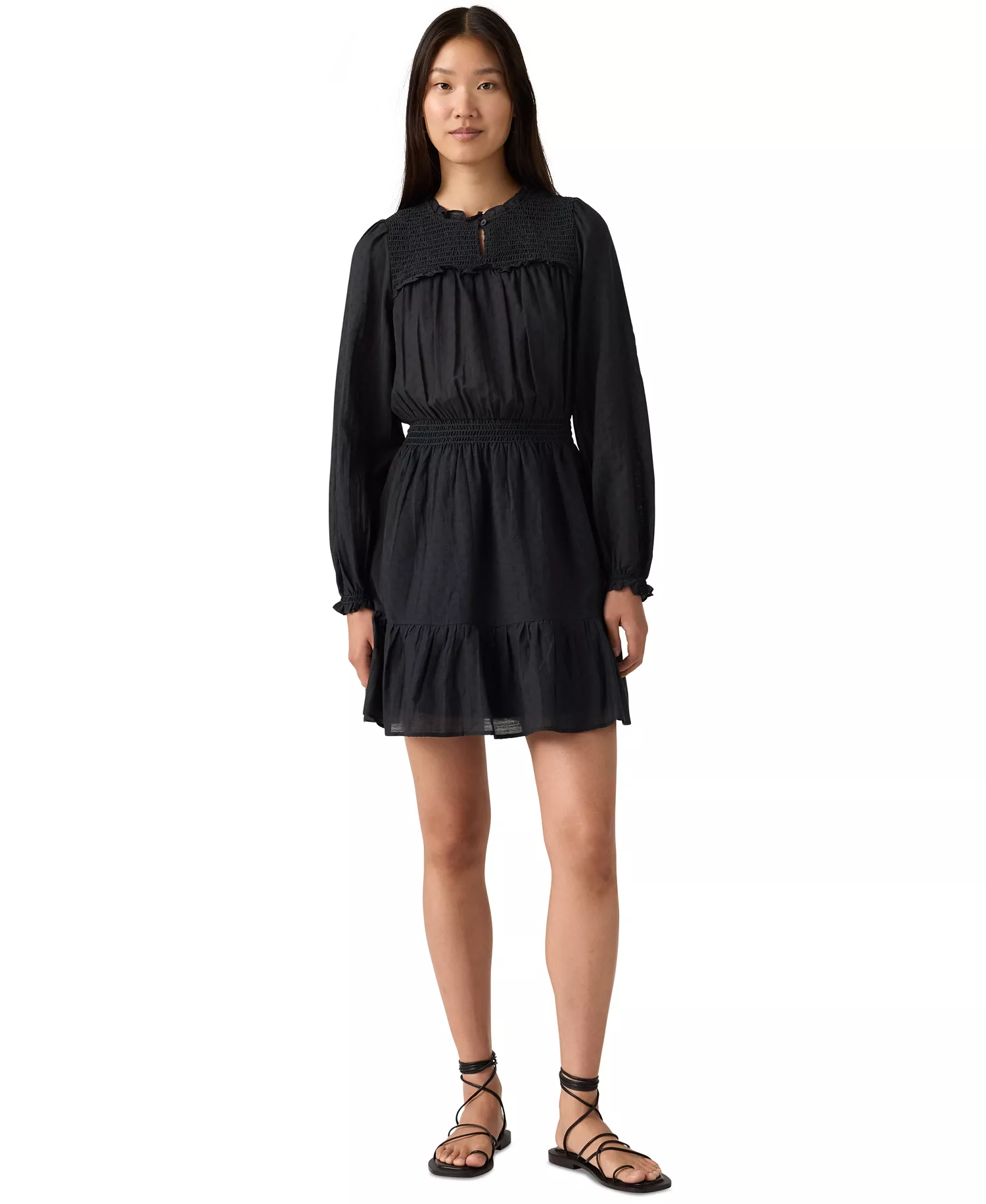 Women's Liora Long-Sleeve Midi Dress - Anthracite - L