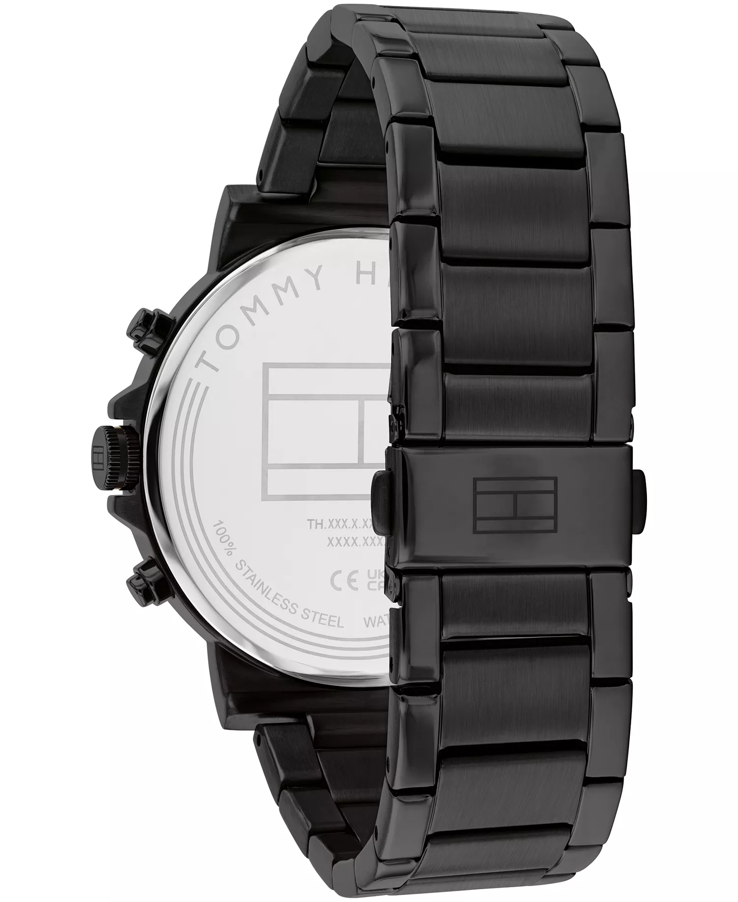 Men's Multifunction Black Stainless Steel Watch 43mm - Black - One Size Fits All