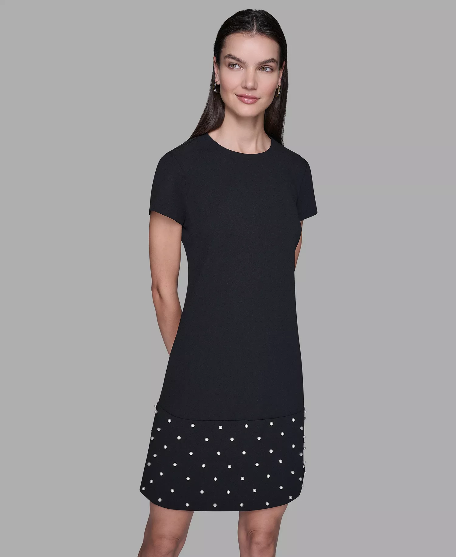 Women's Scuba Crepe Sheath Dress - Black - 0