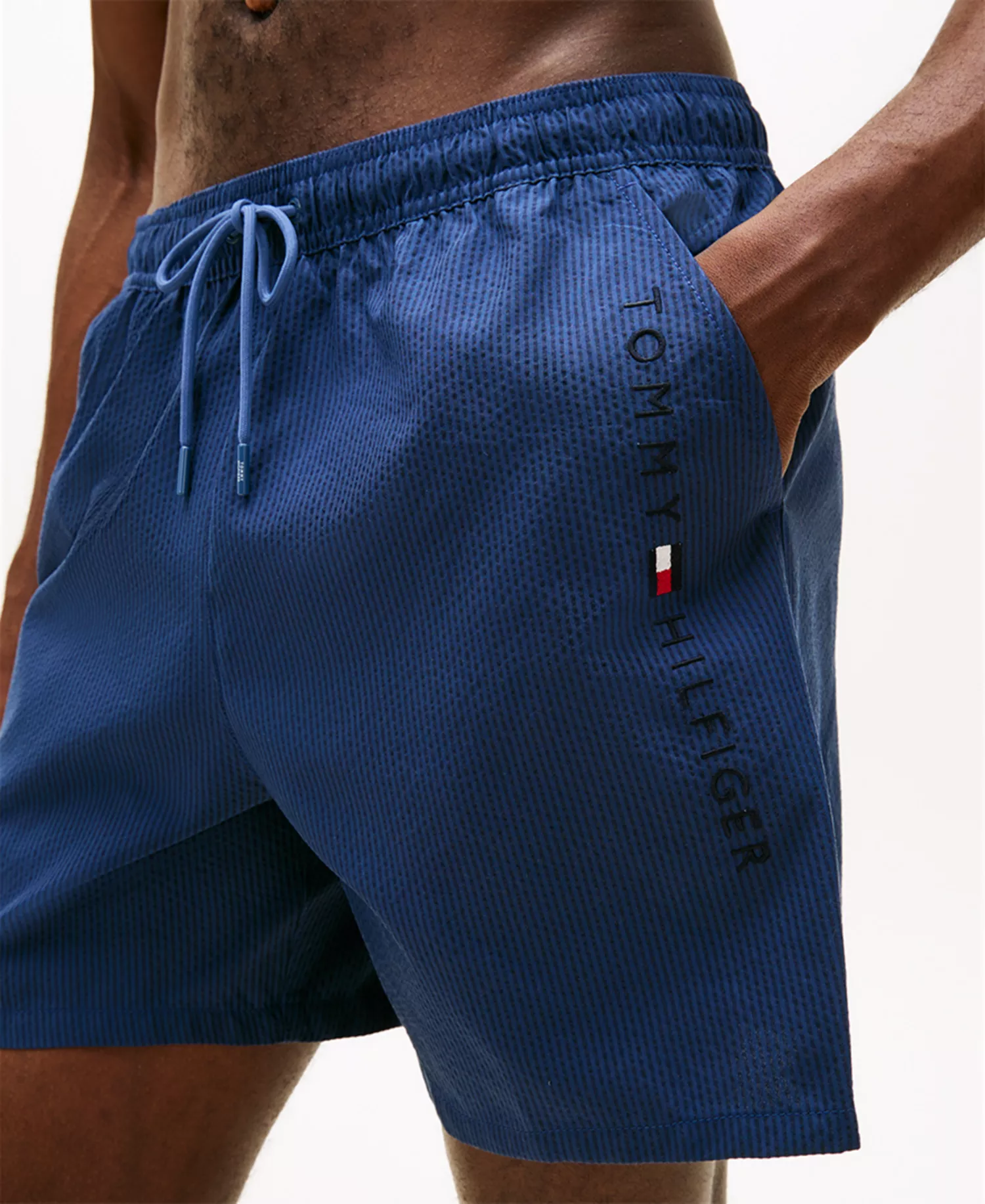 Men's Drawstring Zip Pocket Swim Trunks - Aegean Sea - 2XL