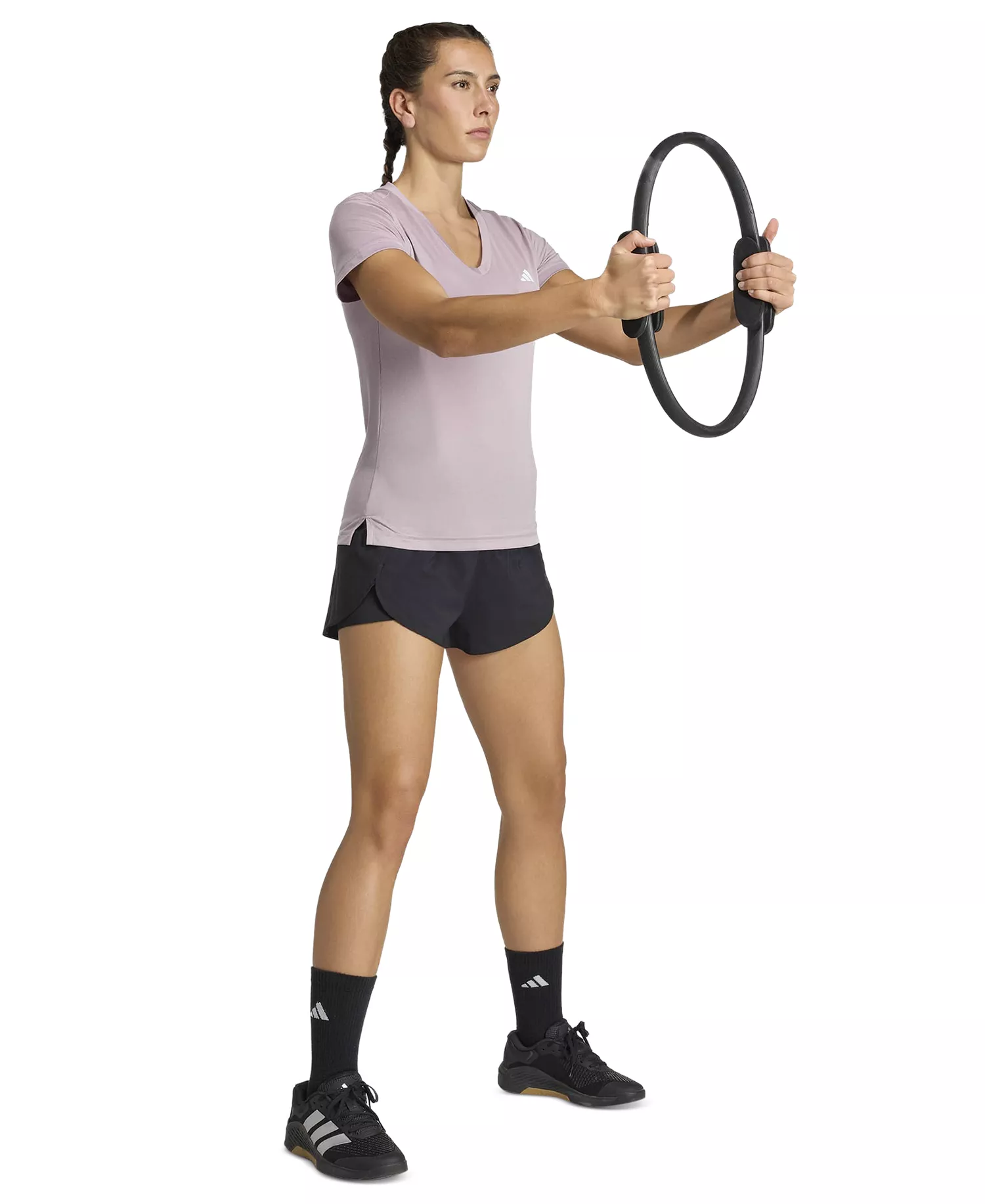 Women's Workout Essential V-Neck T-Shirt - Preloved Fig - L