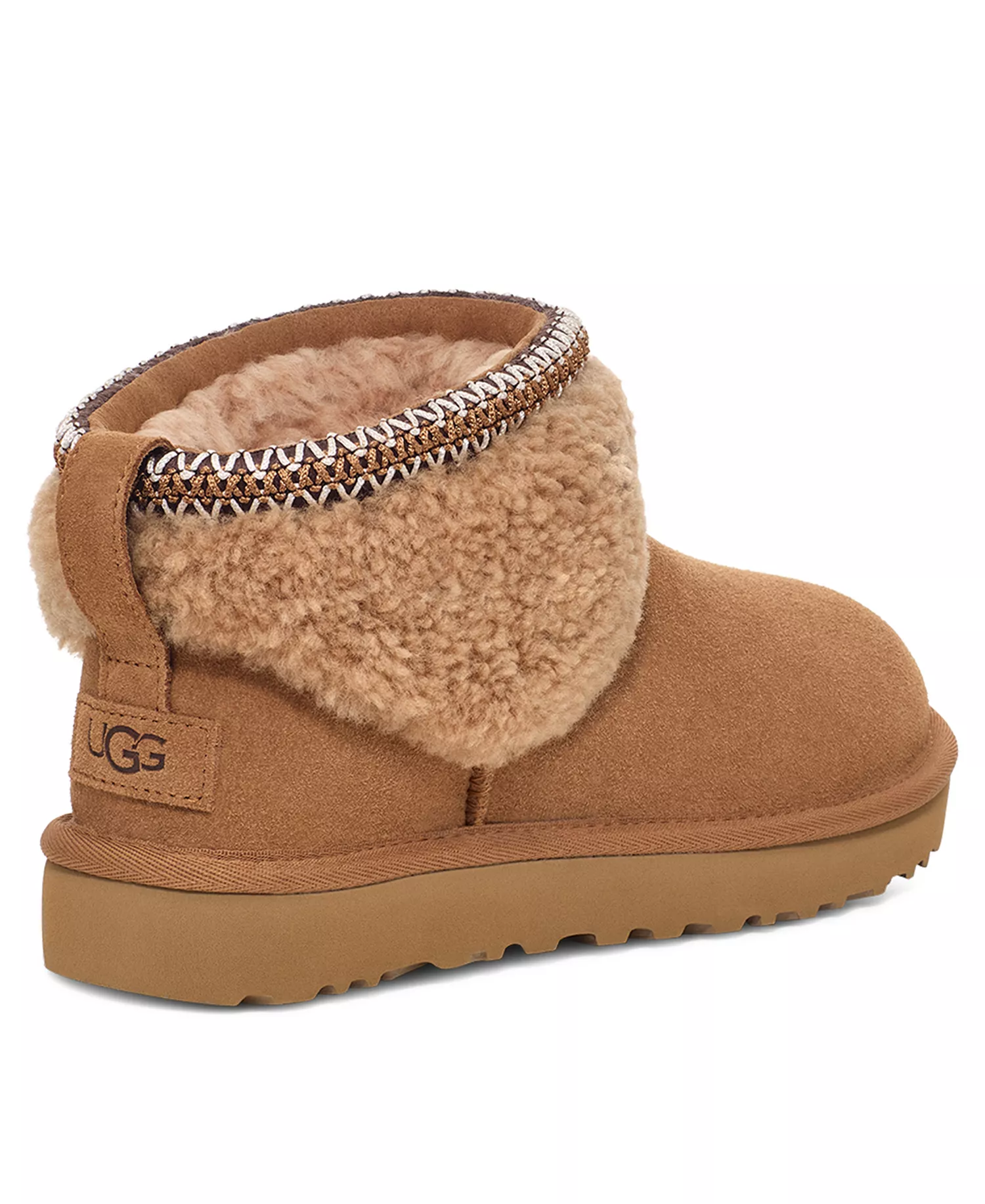 UGG Women's Classic Ultra Mini Max Curly Boots - Chestnut - 10M