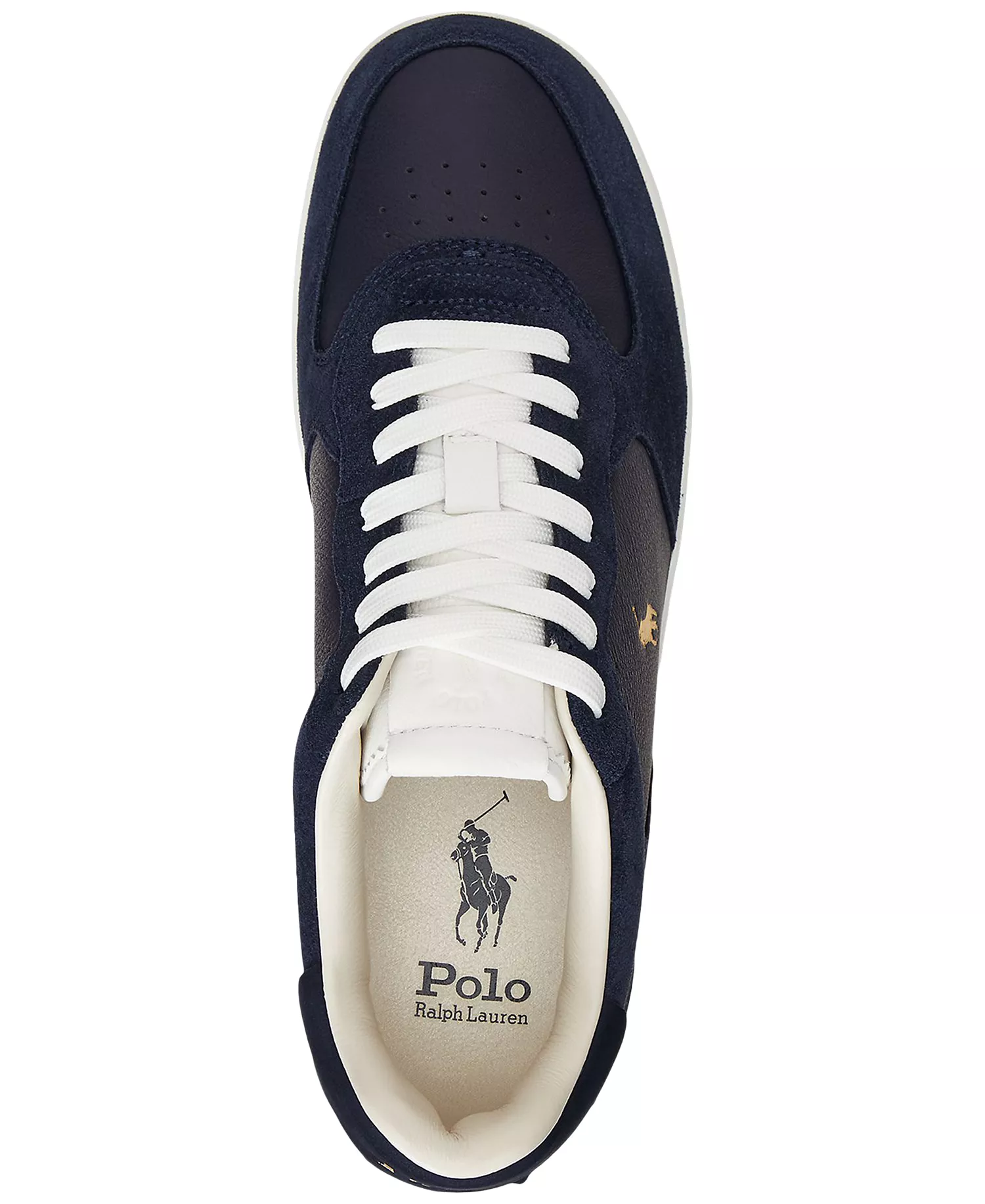 Men's Masters Court Leather & Suede Sneakers - Hunter Navy - 8