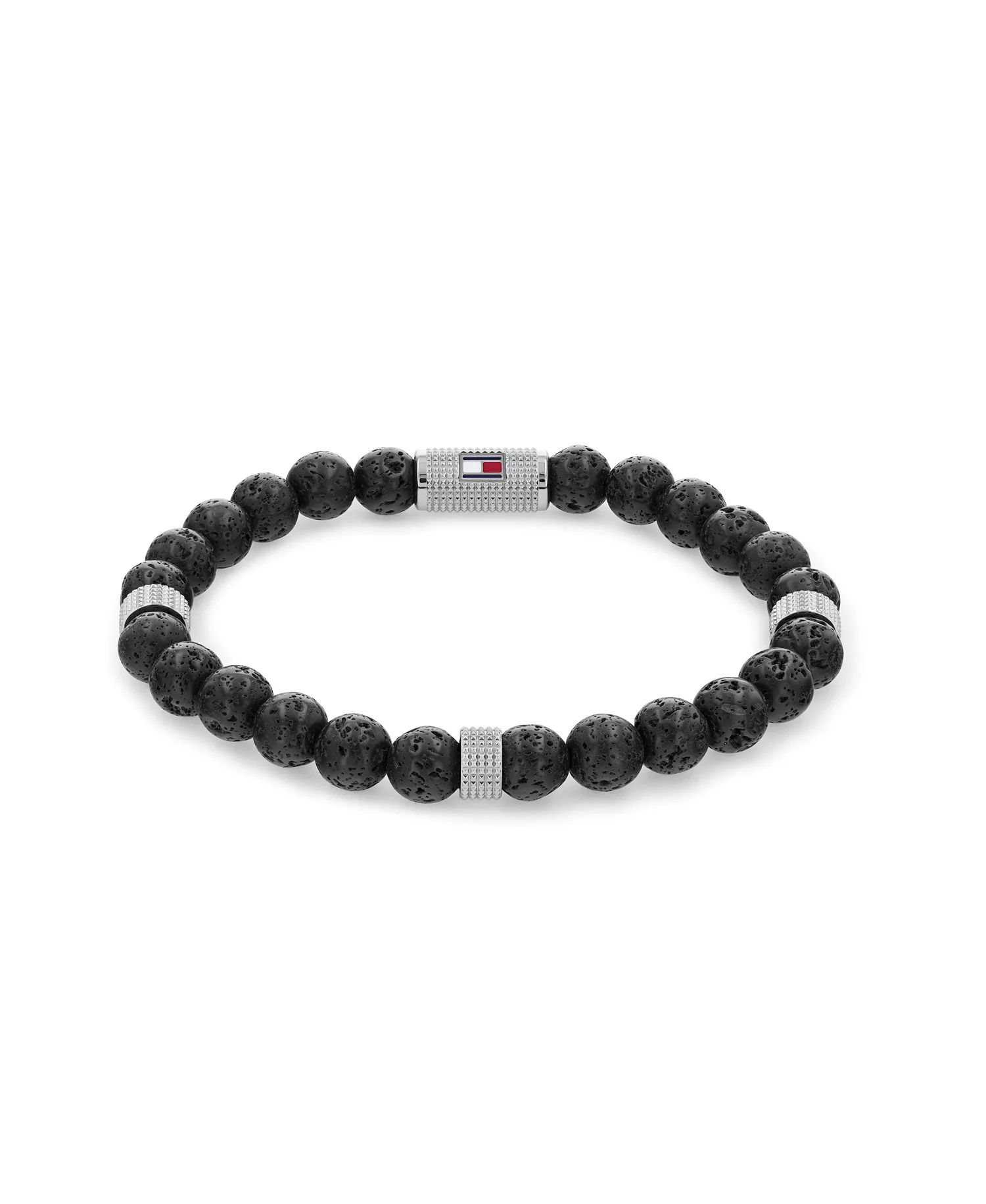 Men's Stone Beaded Bracelet - Black - One Size Fits All