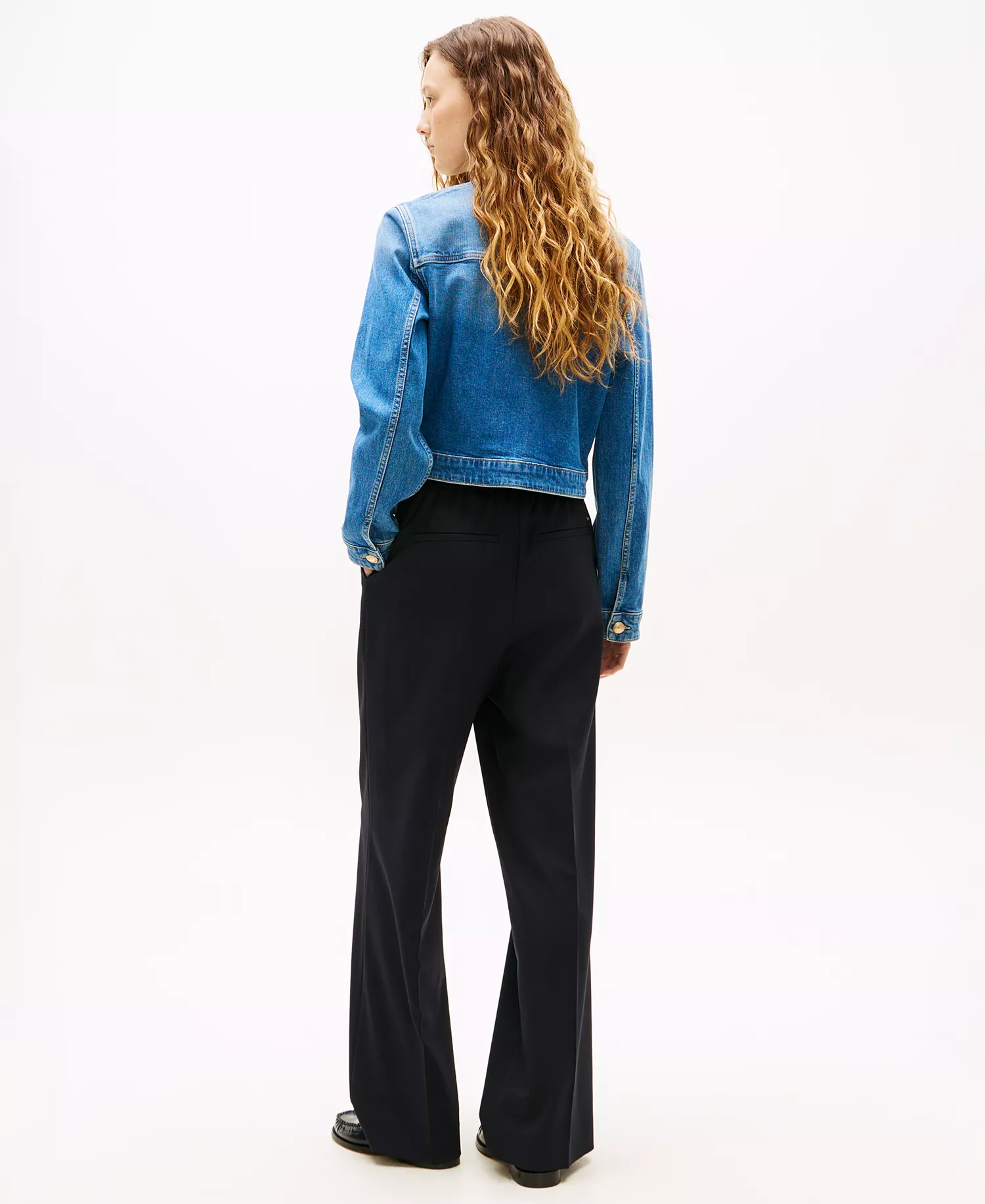 Women's Denim Mid Blue Pocket Lady Jacket - Blue - 10