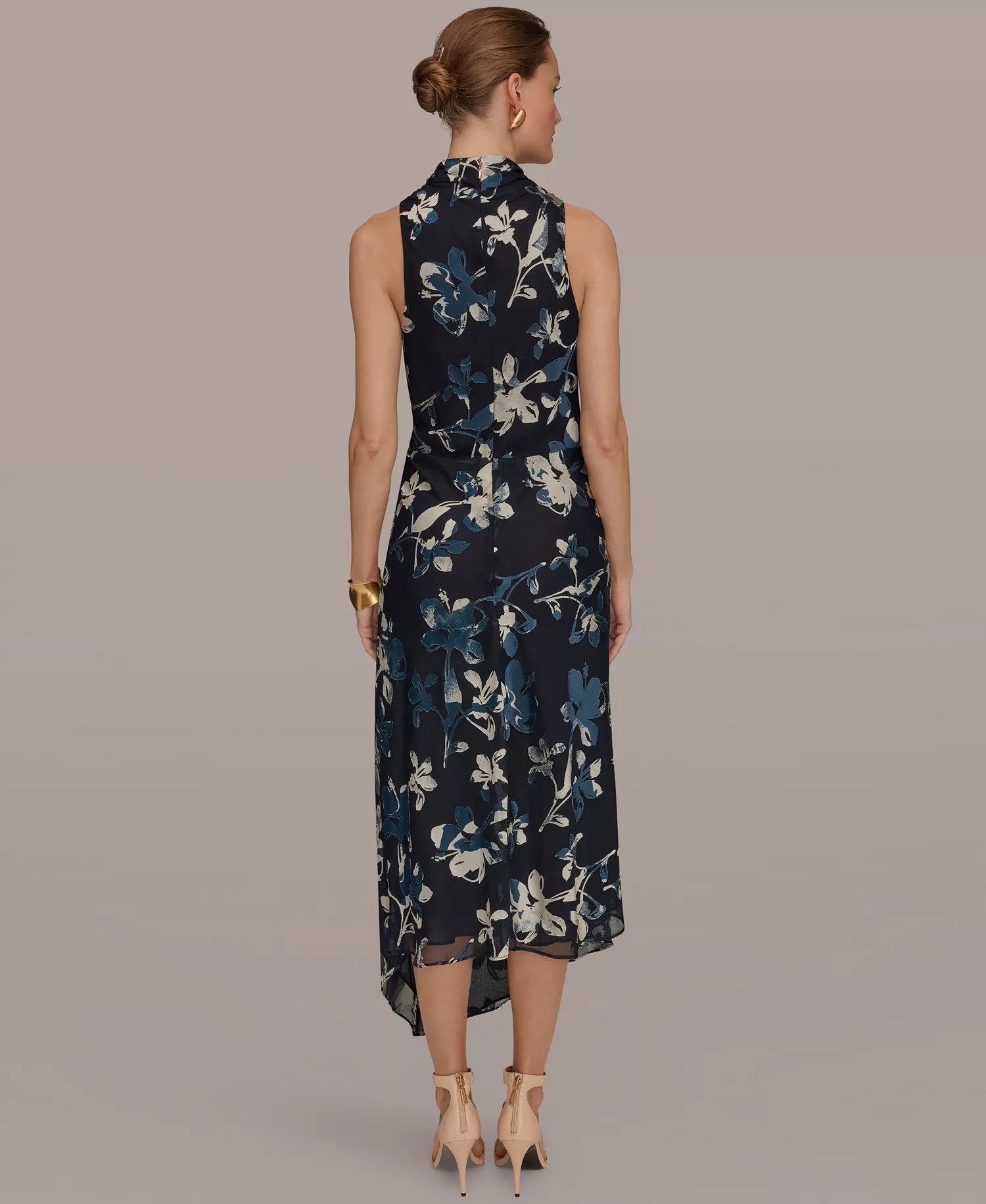 Women's Floral Sleeveless Dress - Nightfall Multi - 10