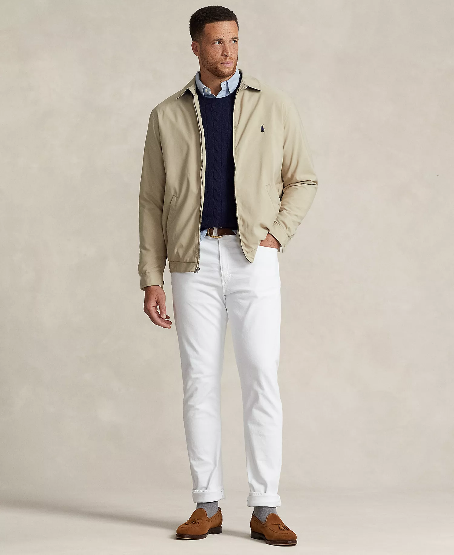 Men's Big & Tall Jackets, Bi-Swing Windbreaker - Khaki Uniform - 2LT