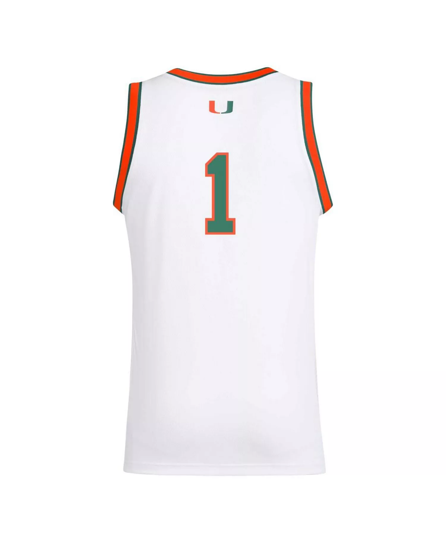 Men's 1 White Miami Hurricanes Replica Swingman Jersey - White - 2XL
