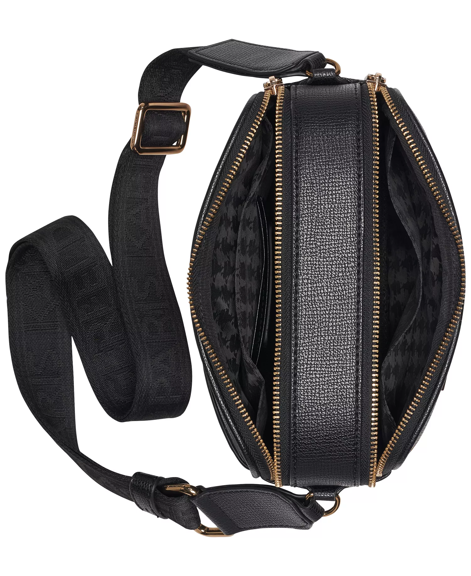 Maybelle East West Small Crossbody Bag - Black/Gold - No Size