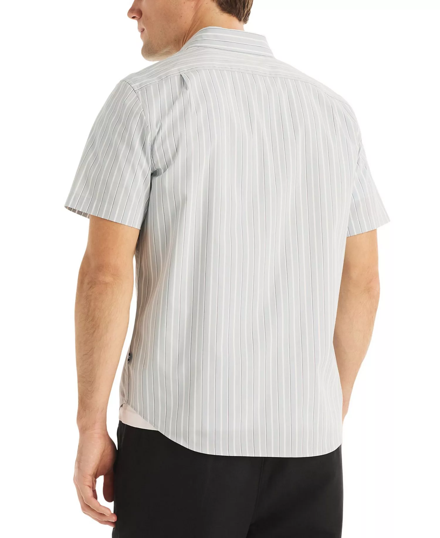 Men's Short Sleeve Stripe Shirt - Dusk Sky - L