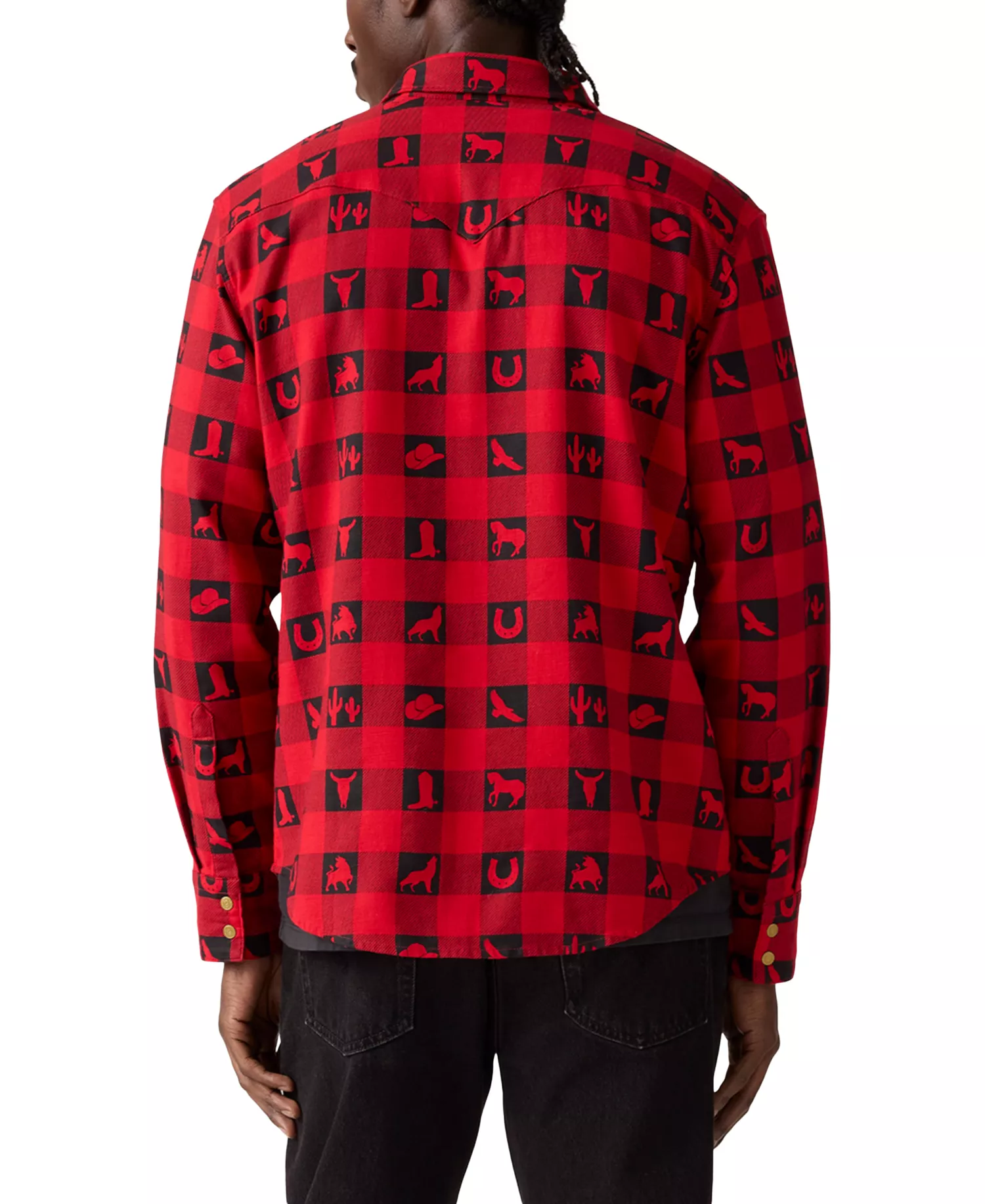 Men's Barstow Cotton Standard-Fit Western Shirt - Urban Red - 2XL