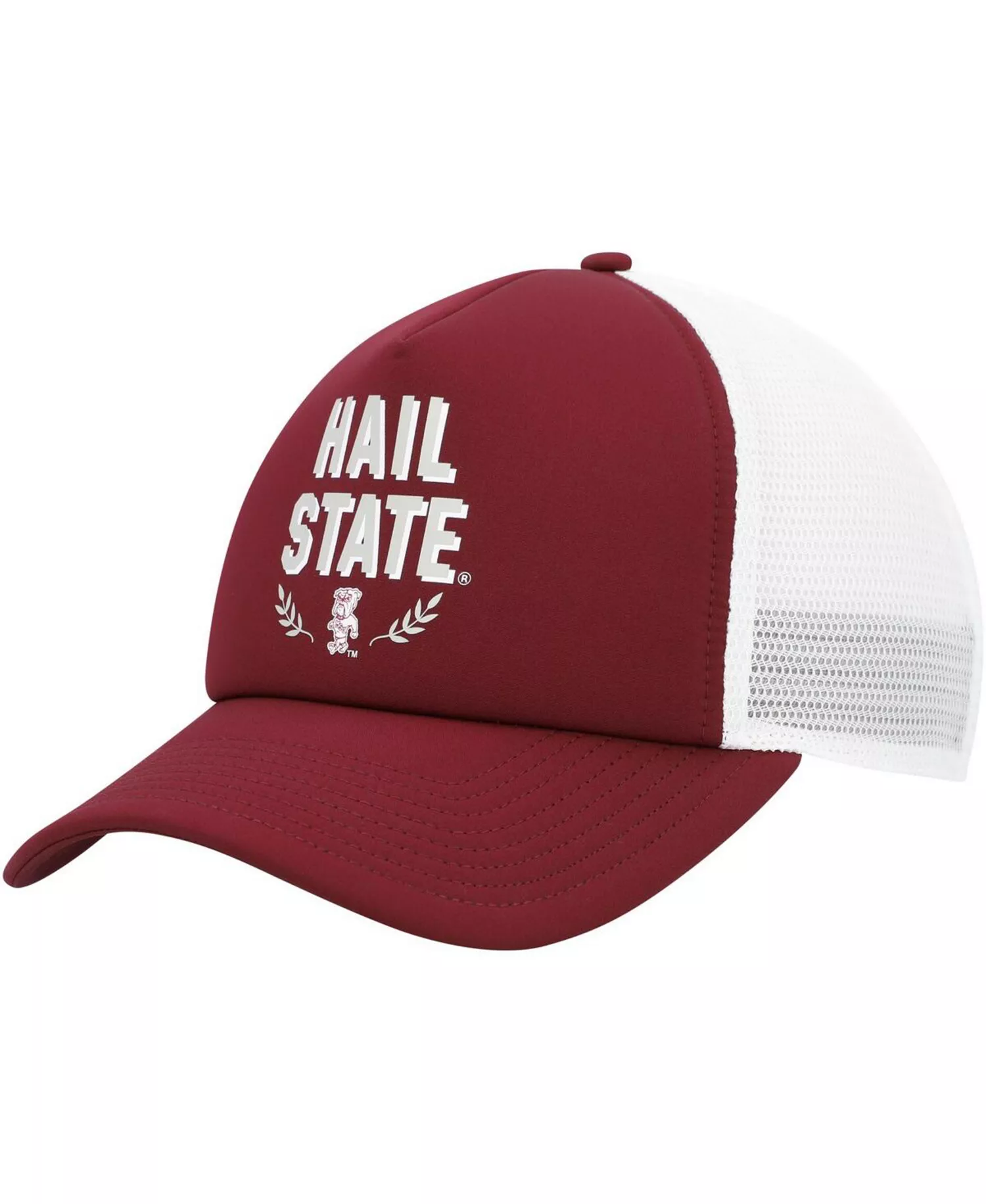 Men's Maroon Mississippi State Bulldogs Phrase Foam Front Trucker Adjustable Hat - Maroon - OSFM