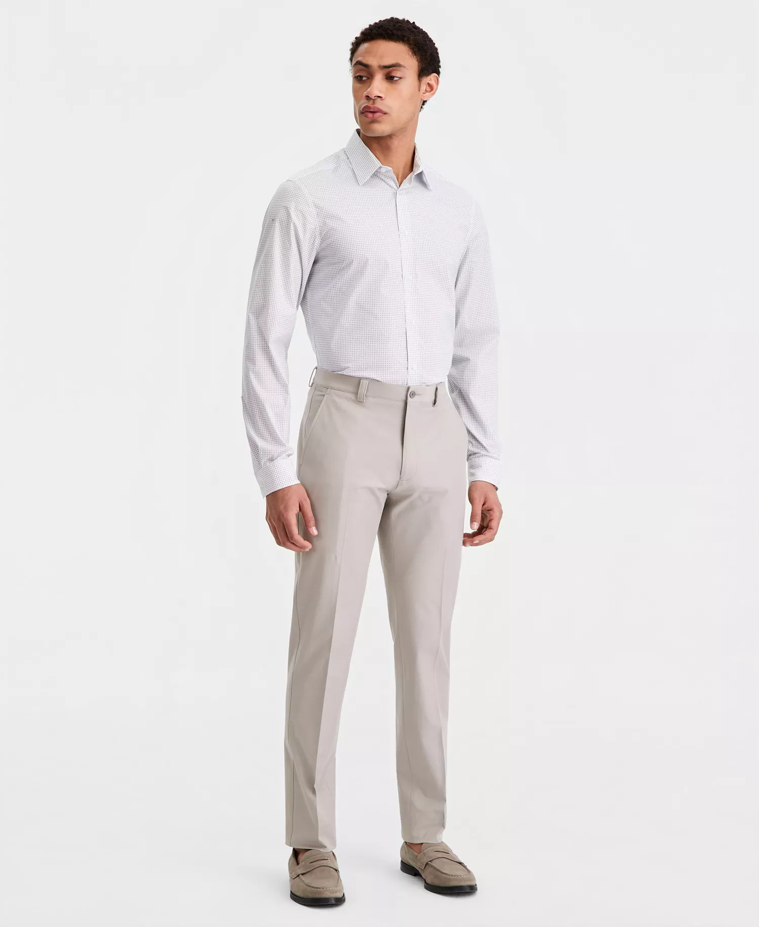 Men's Slim-Fit Dress Pants  - Grey - 30x30