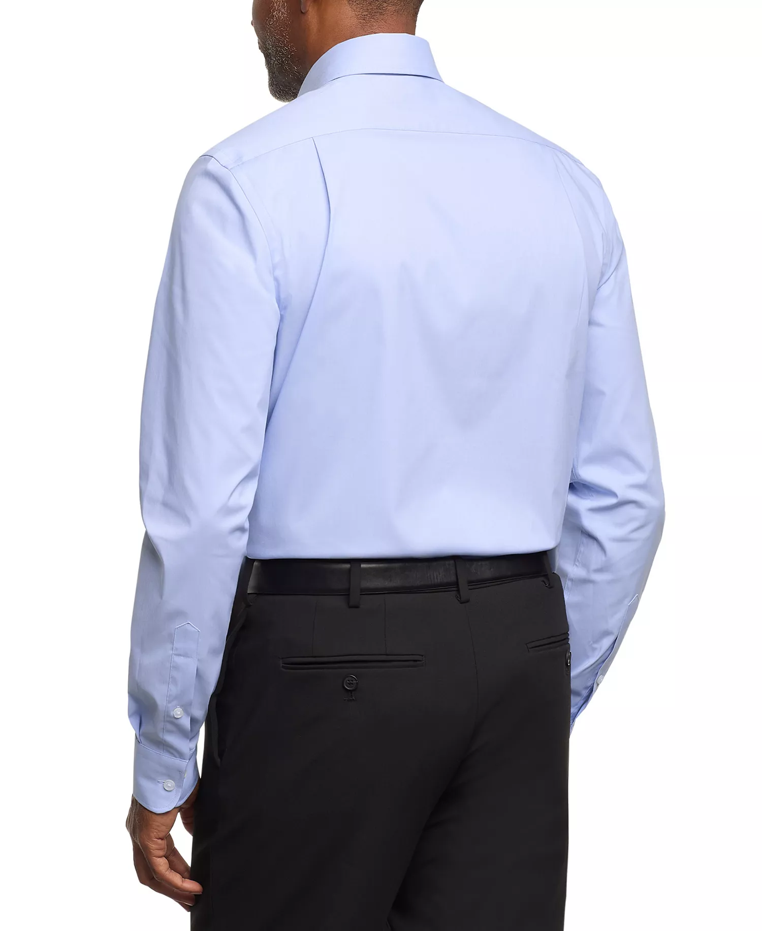 Men's Regular Fit Wrinkle Resistant Stretch Dress Shirt - Blue - 14.5 32/33
