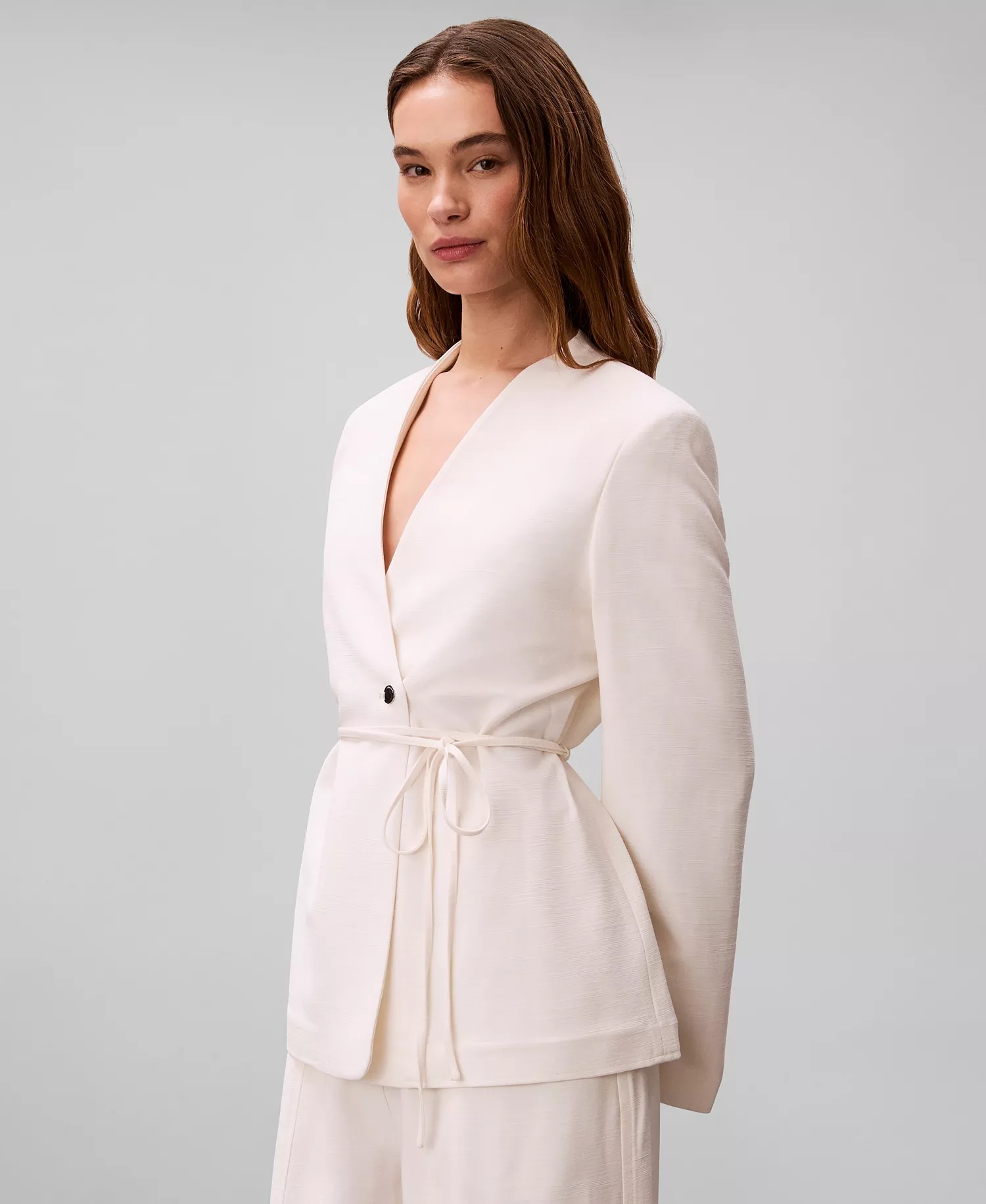 Women's Single-Button Blazer - Tofu - L