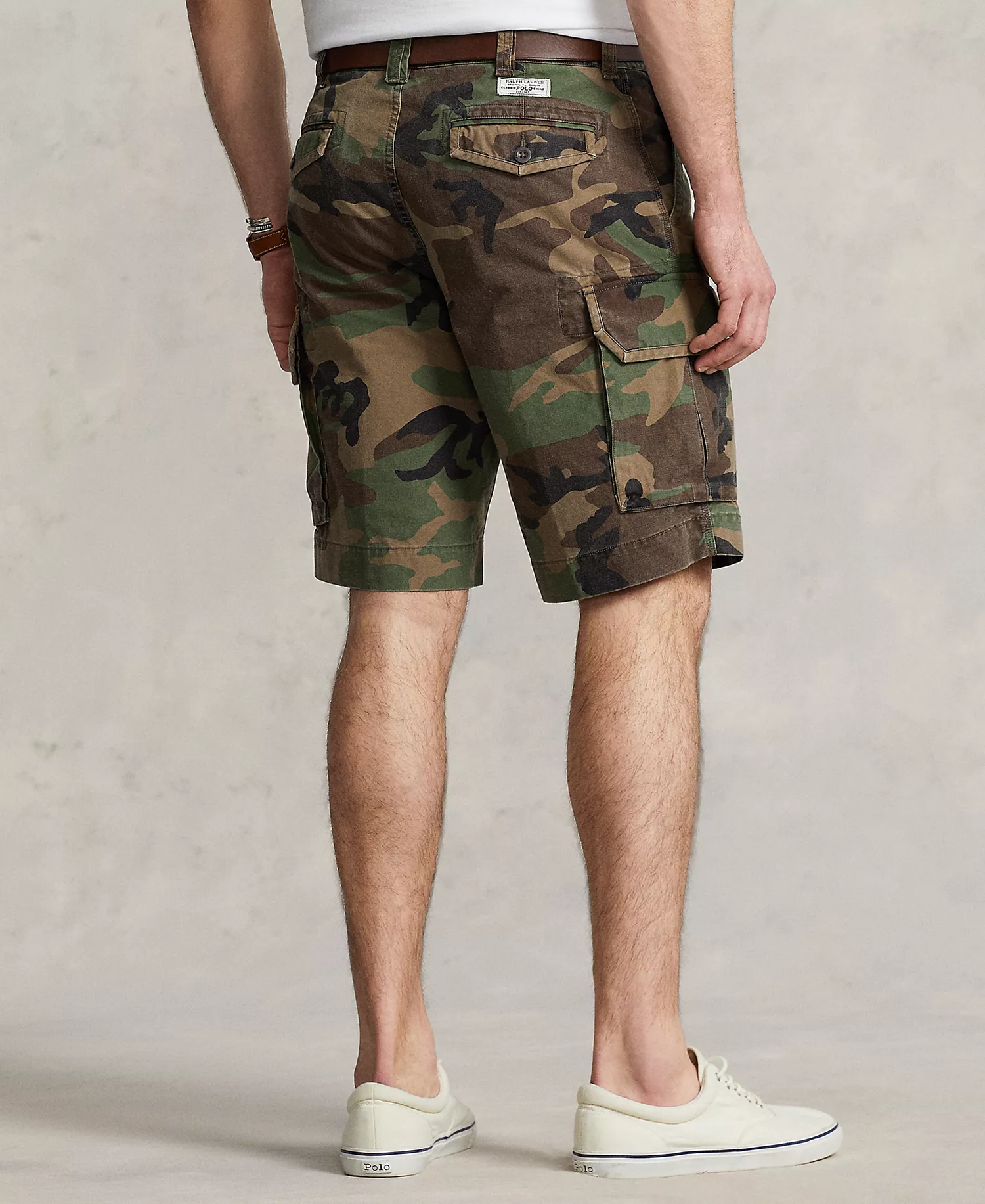 Men's Big & Tall Relaxed Fit 10" Camouflage Cotton Cargo Shorts - Surplus Camo - 38T