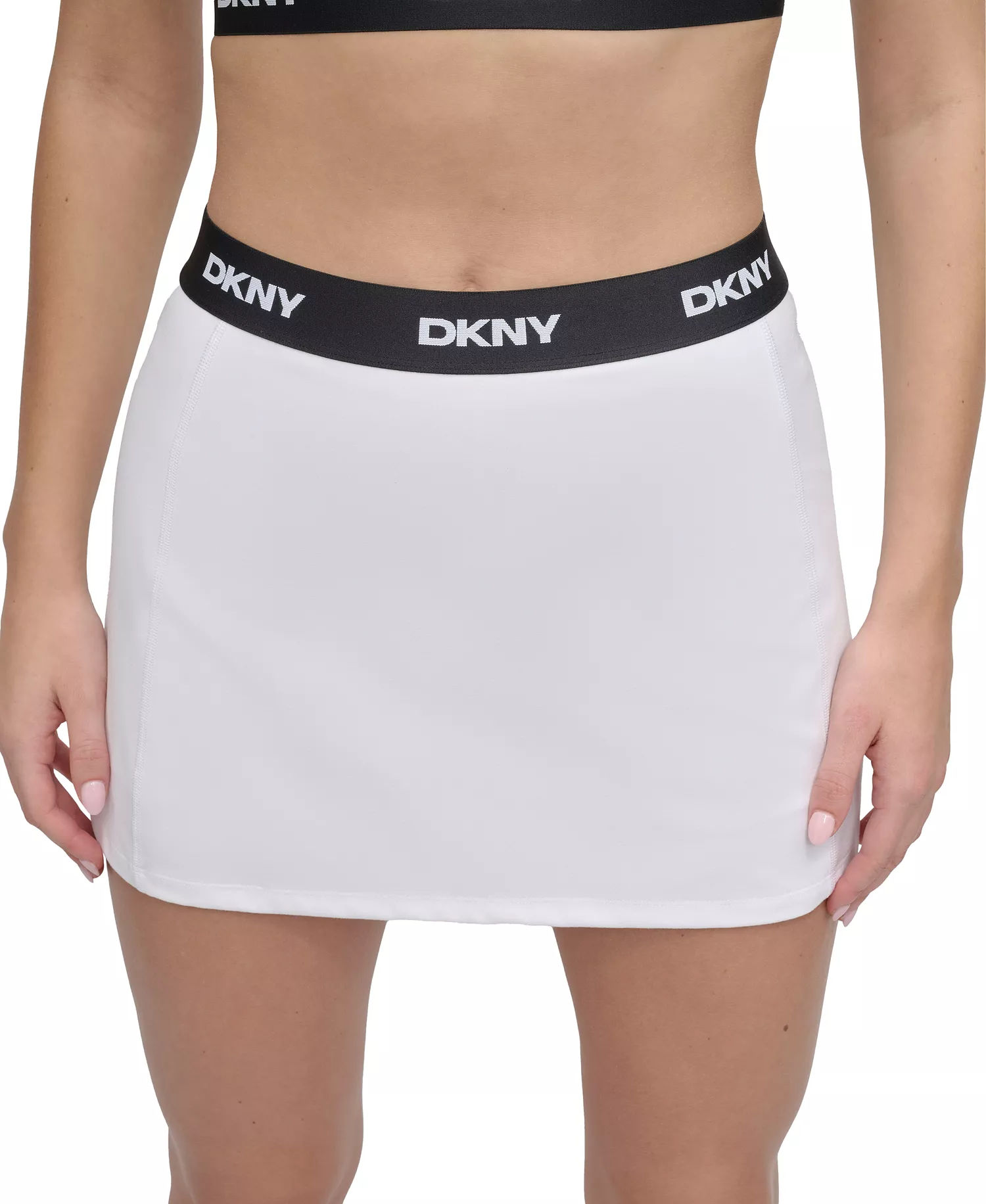 Women's Logo-Waistband Balance Compression Skort - White - XL