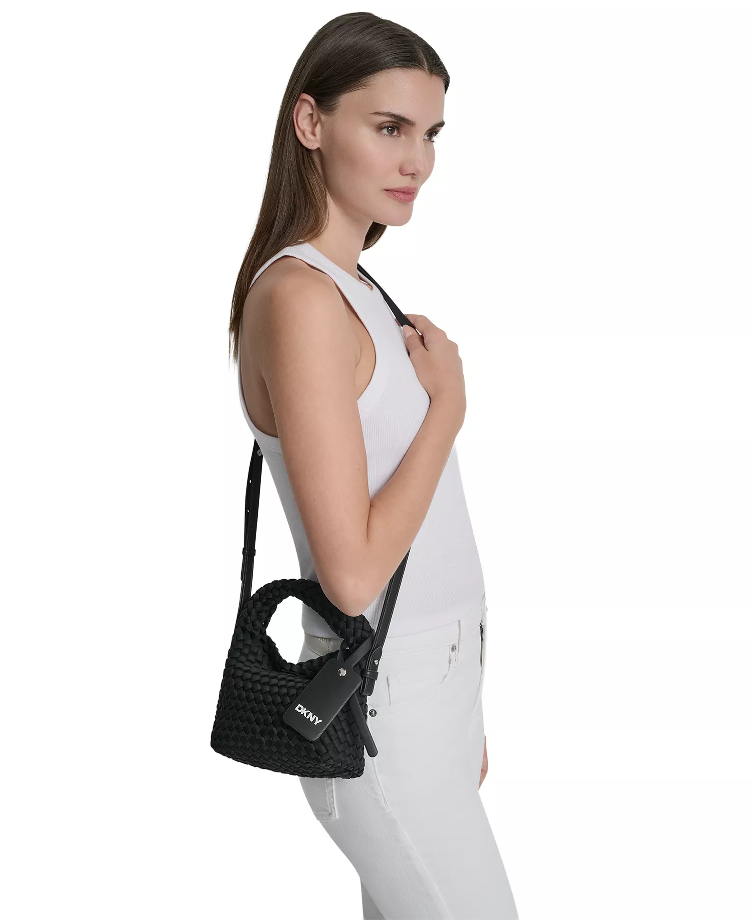 Giselle Magnet Closure Crossbody Bag - Black/silver - No Size