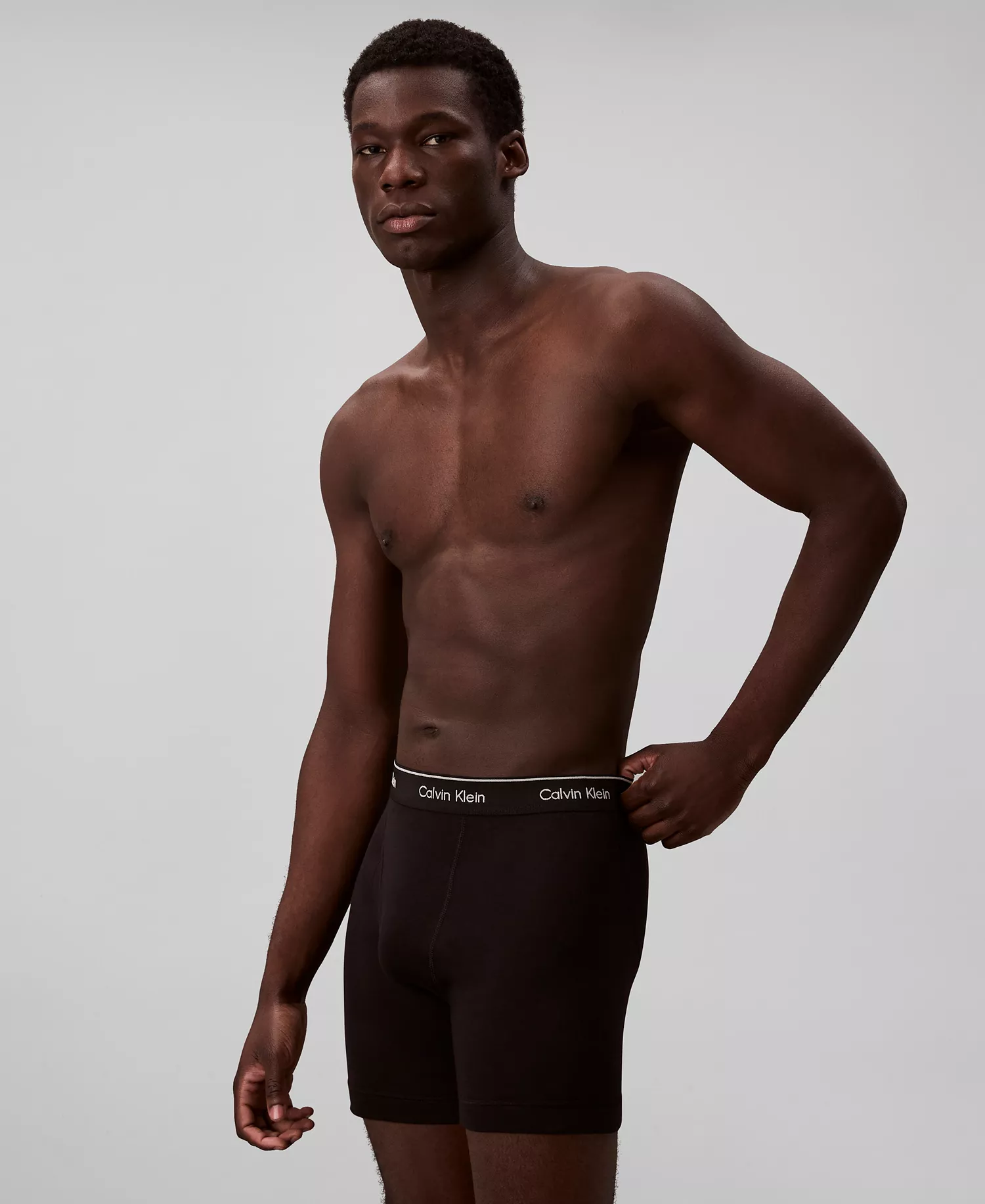 Men's 5+1 Bonus Pack Classic Cotton Boxer Briefs  - Black - L