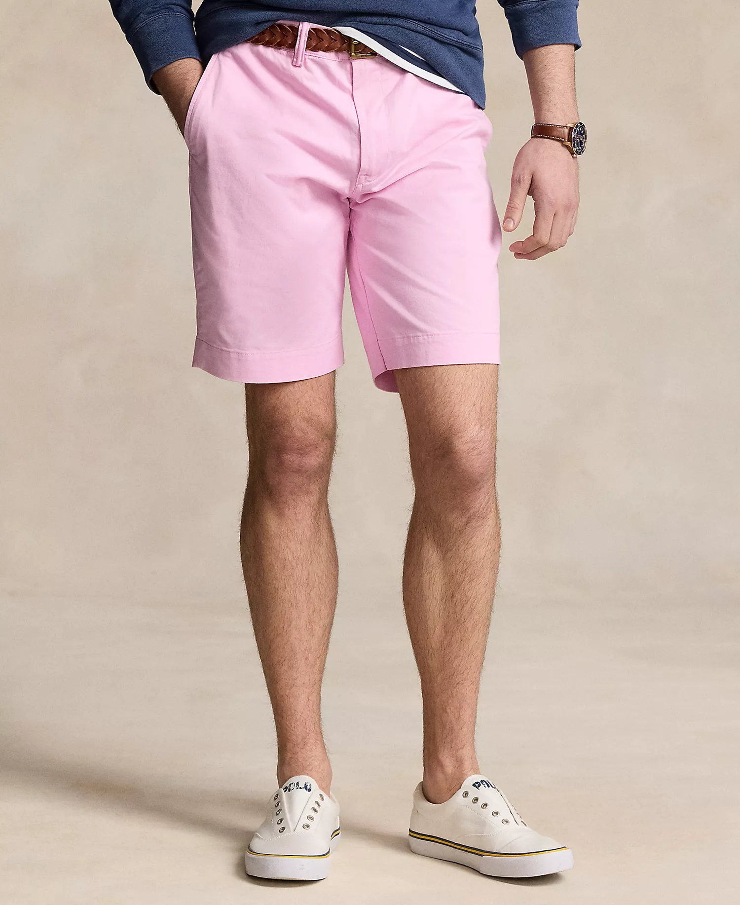 9-Inch Stretch Classic Fit Chino Short - Carmel Pink - 28