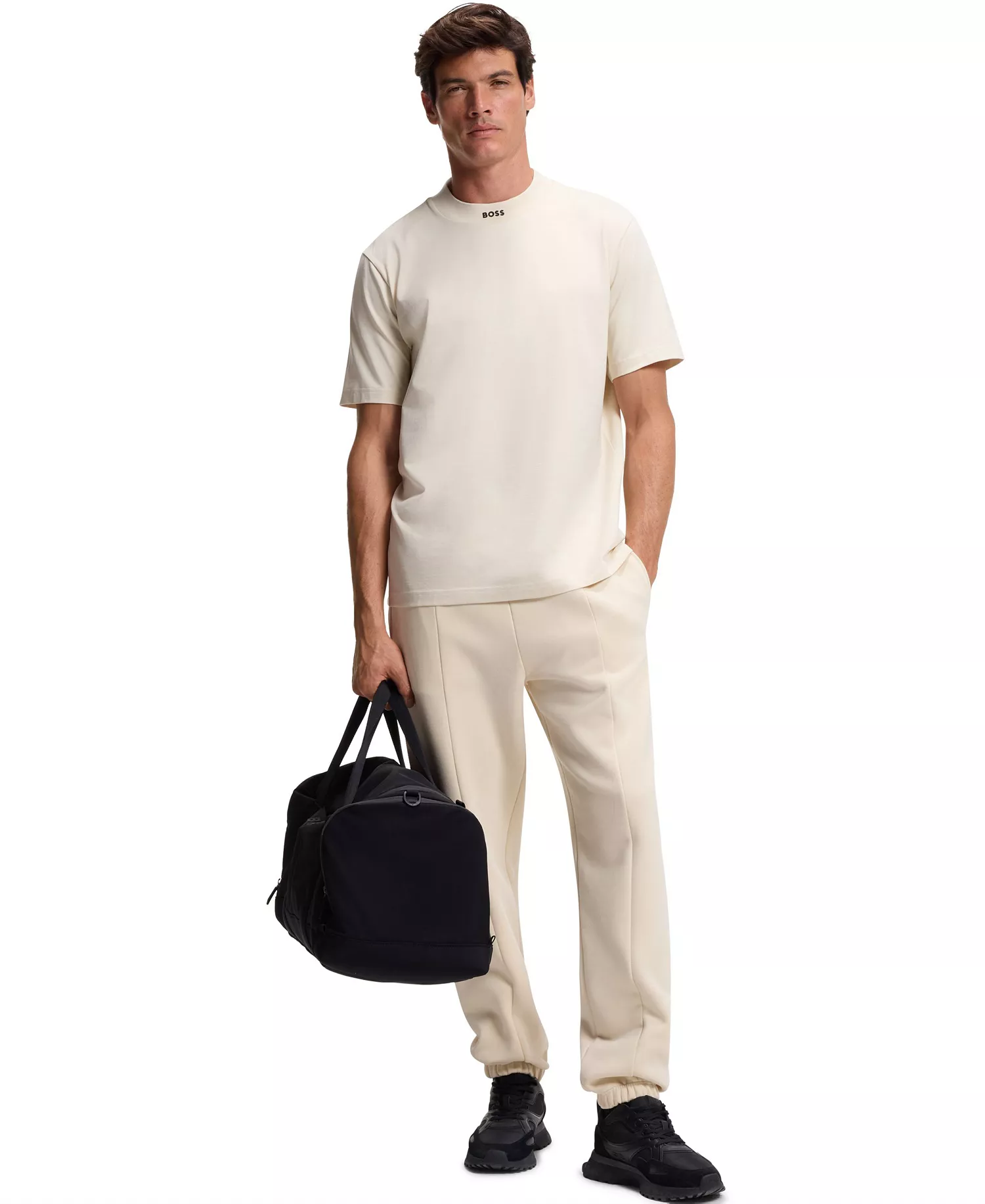 Men's Stretch-Cotton Relaxed-Fit T-Shirt - Open White - 2XL