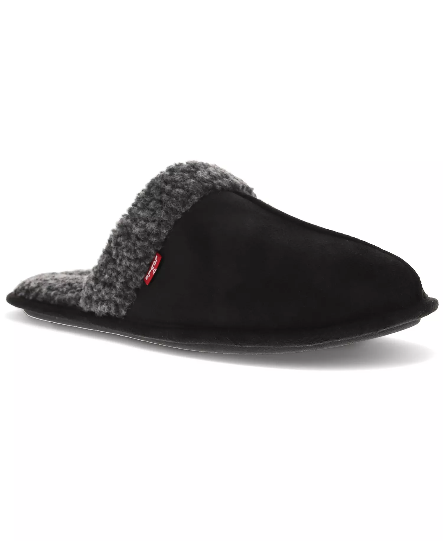 Men's Brixton Round Toe Slippers - Black/charcoal - L