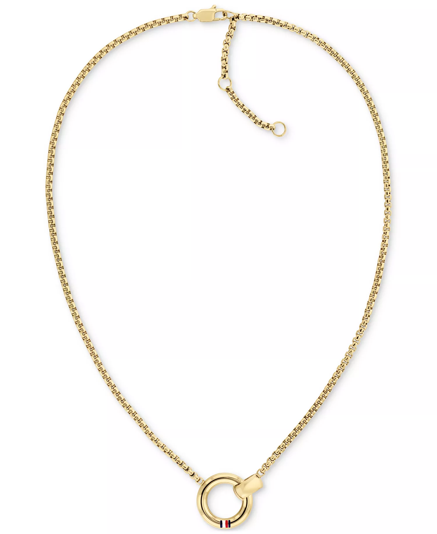 Circle Pendant Necklace, 16" + 2" extender - Gold - ONE SIZE
