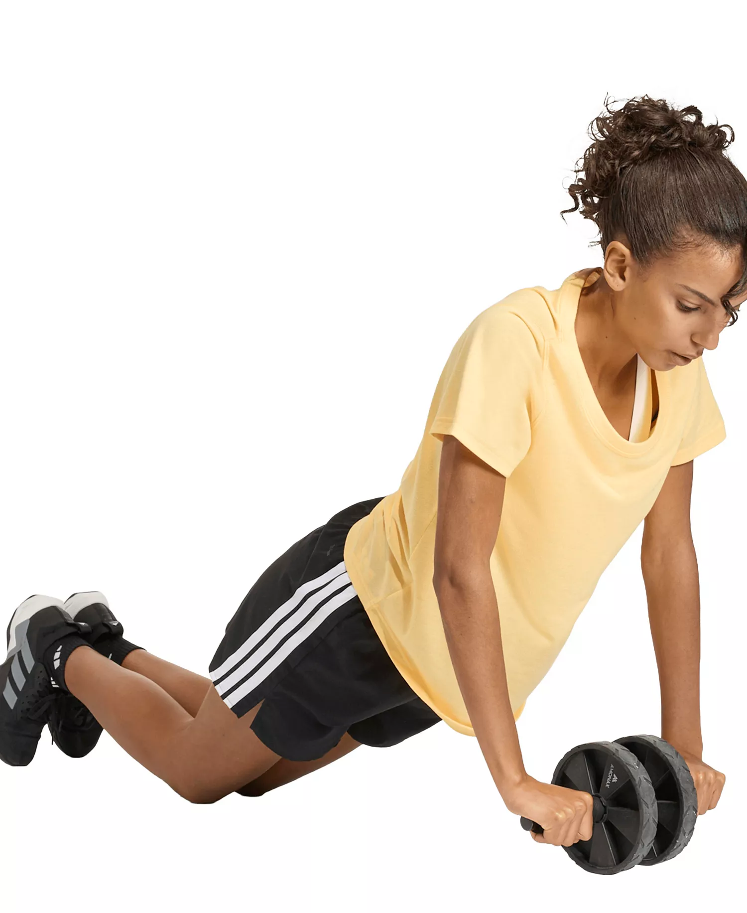 Women's Workout Essentials Seamless Scoop Neck T-Shirt - Black - 2XL