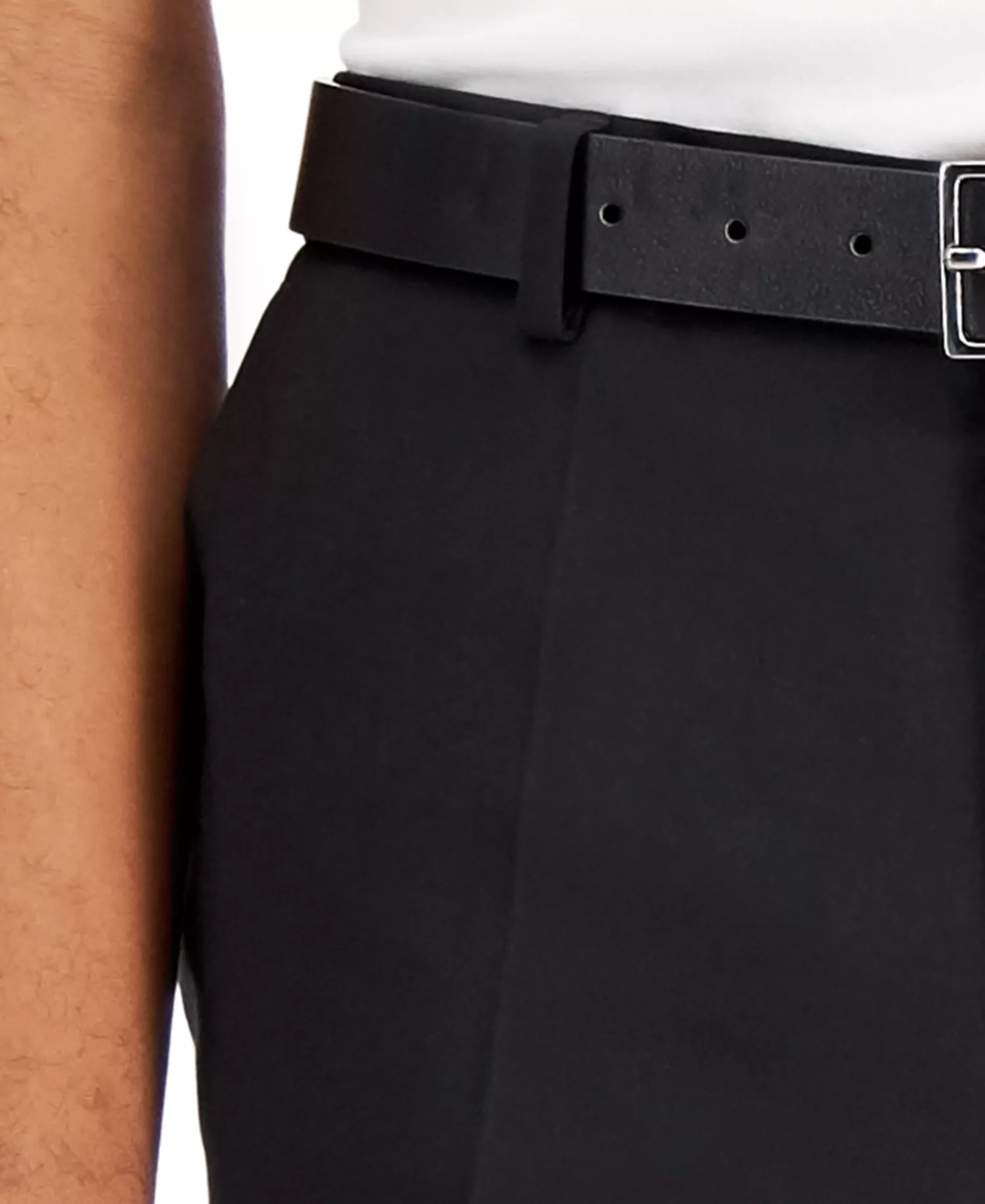 Men's Modern-Fit Wool Superflex Suit Separate Pants - Black - 30R