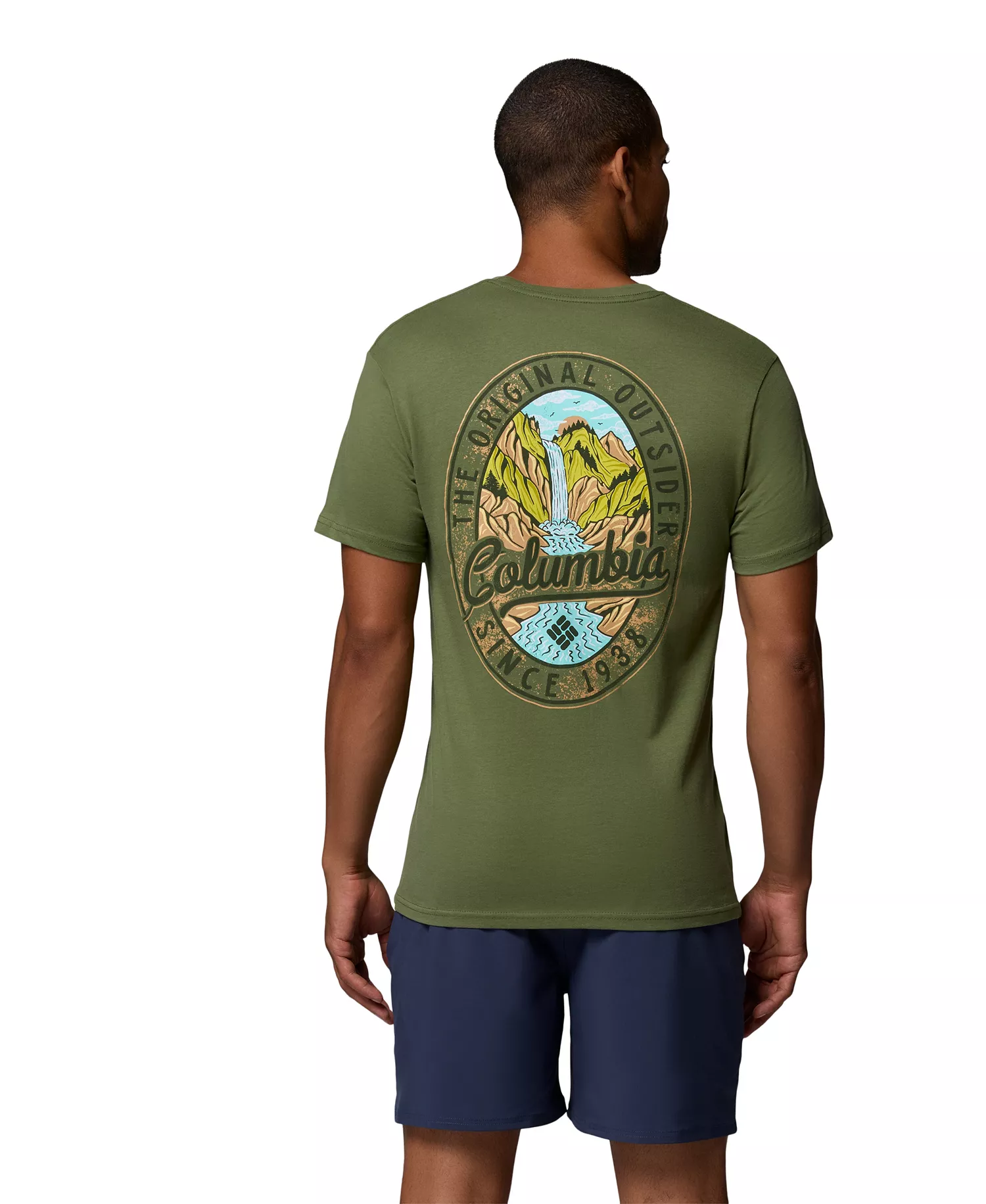 Men's Mist Graphic T-Shirt - Olive - M
