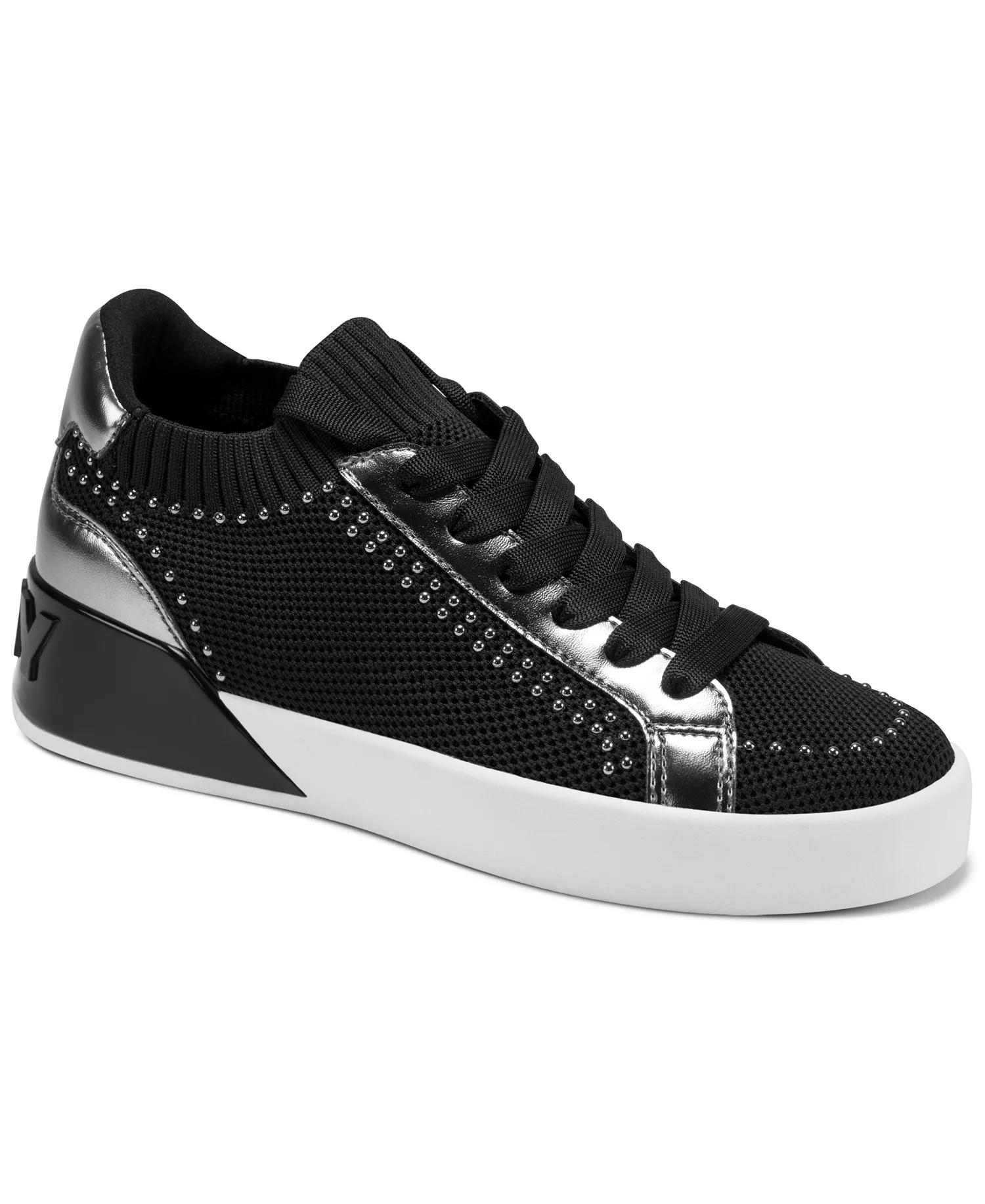 Women's Mallory Studs Round Toe Sneakers - Black - 10M