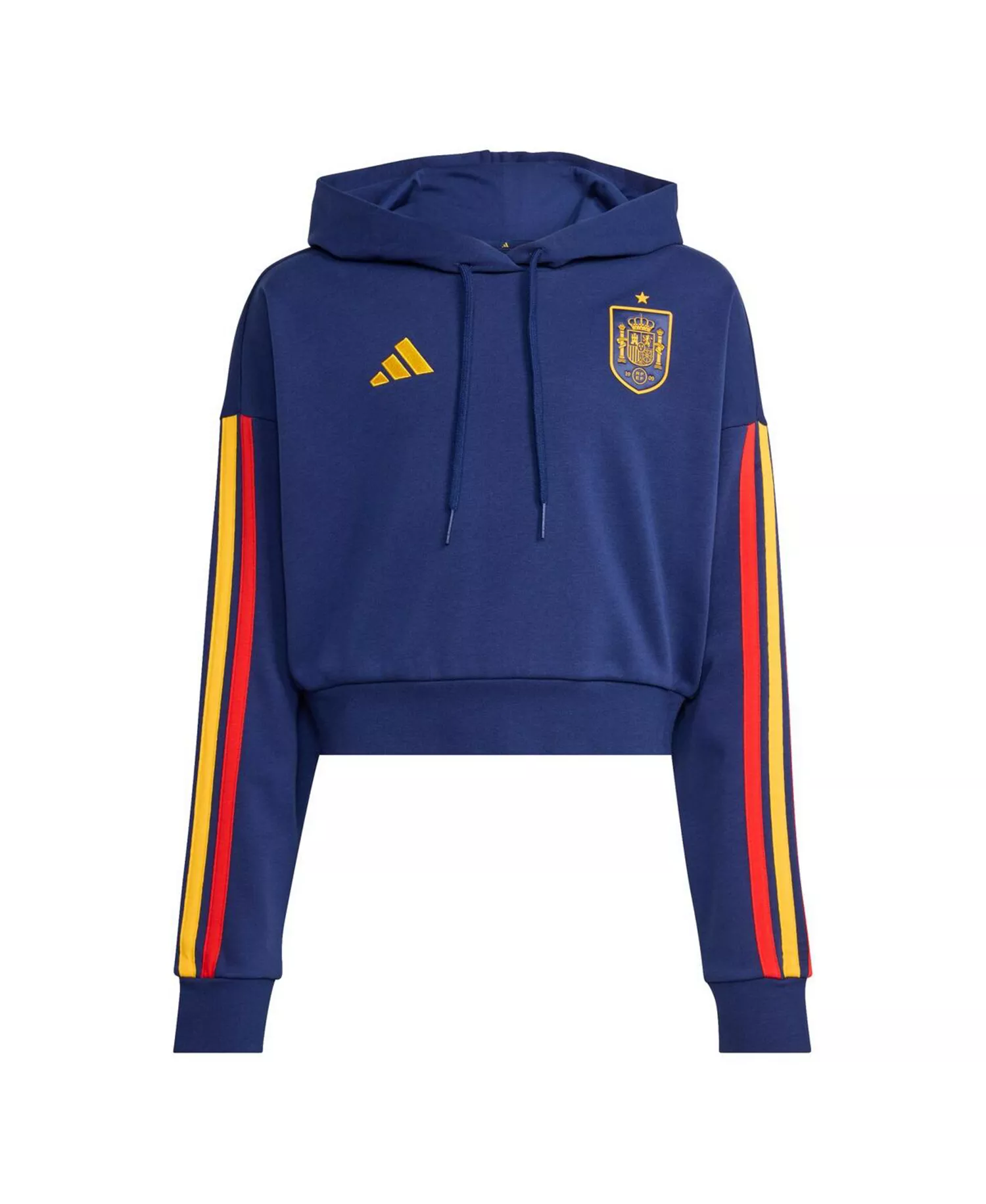 Women's Navy Spain National Team FIFA x World Cup Alphaskin Cropped Hoodie - Navy - L