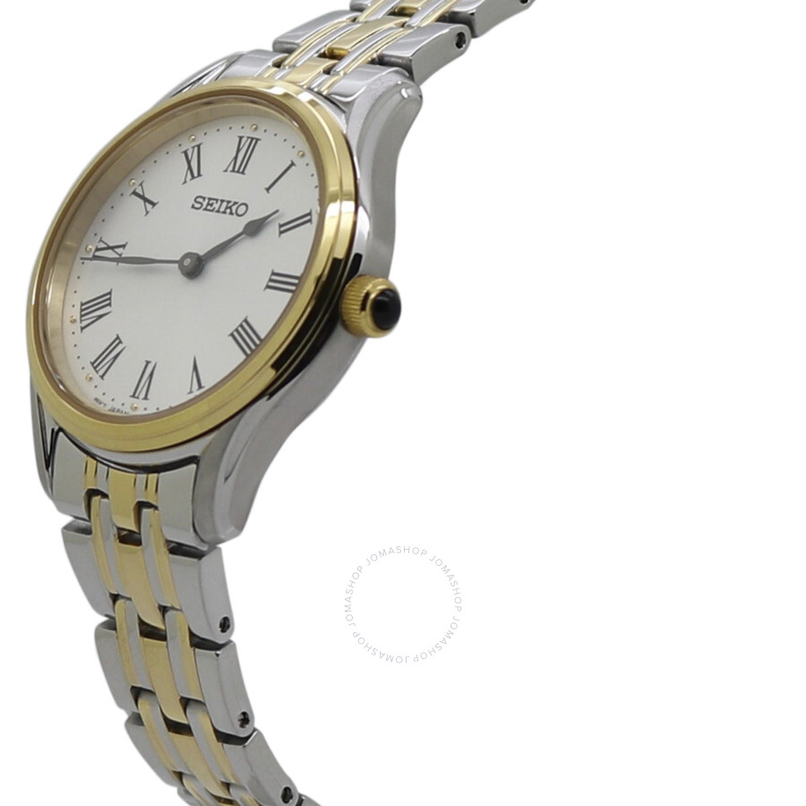 Seiko Quartz White Dial Two-tone Ladies Watch