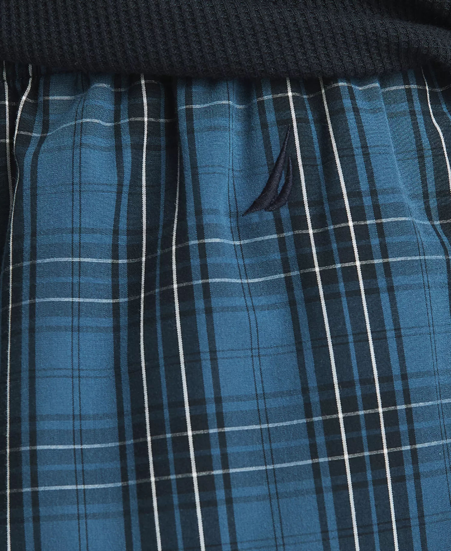 Men's Plaid Plaid Poplin Pajama Pants - Ensign Blue - L